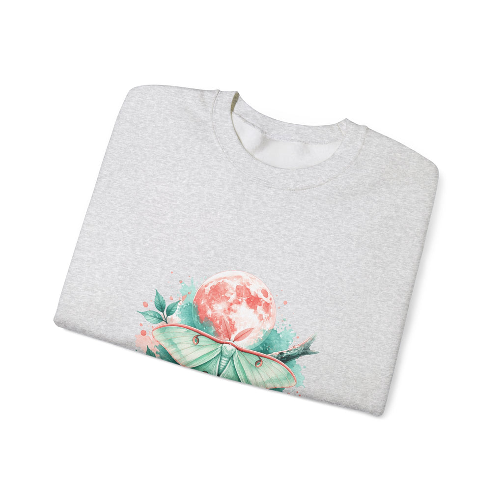 Matching Couple Sweatshirt - Butterfly & Moth Matching Couple Crewneck Sweatshirt Watercolor Art His Hers Engagement Gift - Design B