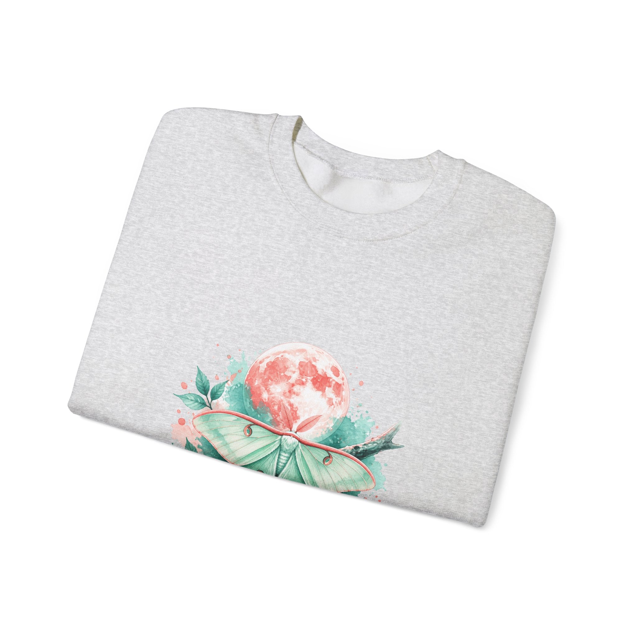 Matching Couple Sweatshirt - Butterfly & Moth Matching Couple Crewneck Sweatshirt Watercolor Art His Hers Engagement Gift - Design B