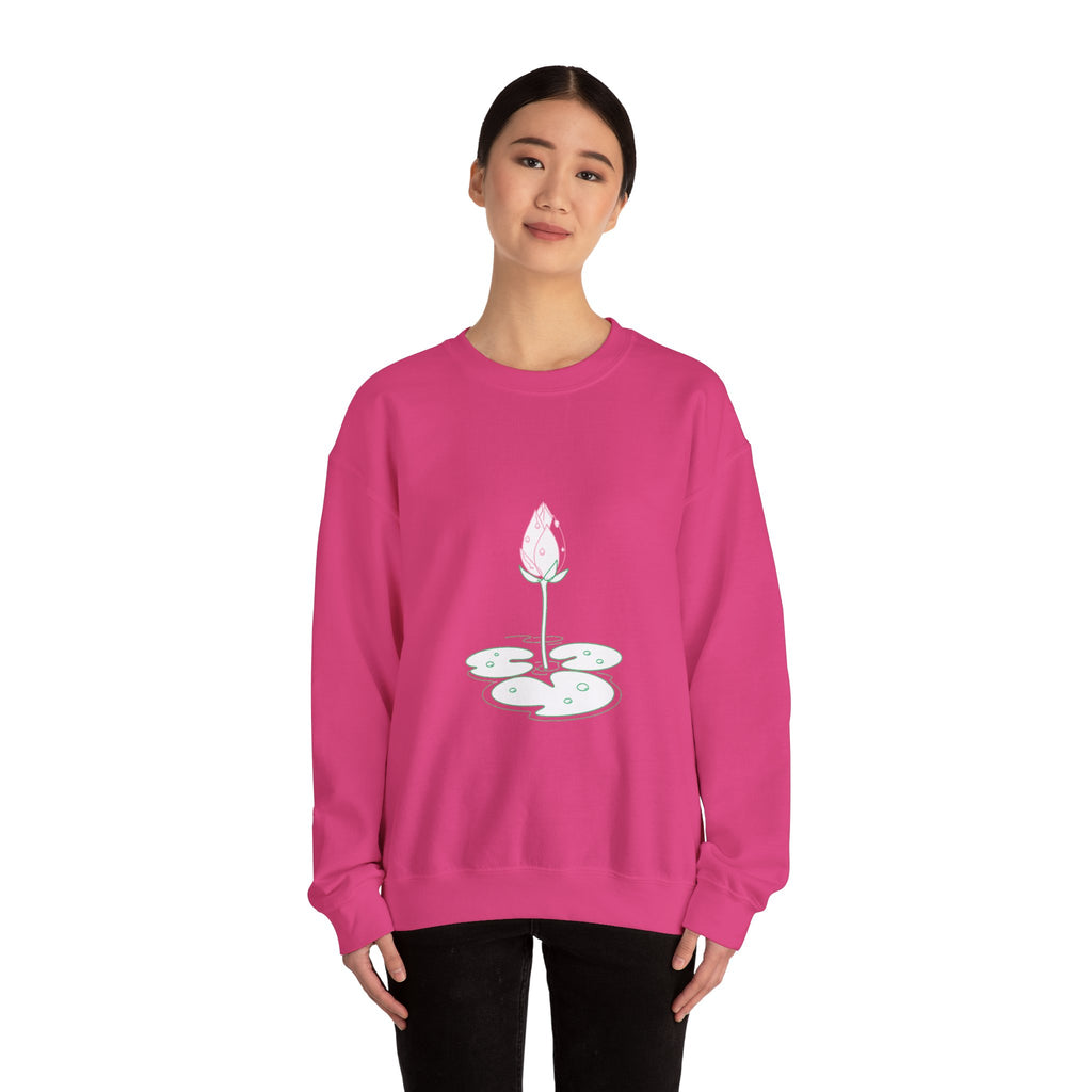 Matching Couple Sweatshirt - Open & Closed Lotus Matching Couple Premium Fleece Sweatshirt Minimalist Art His Hers Christmas Gift - Design B