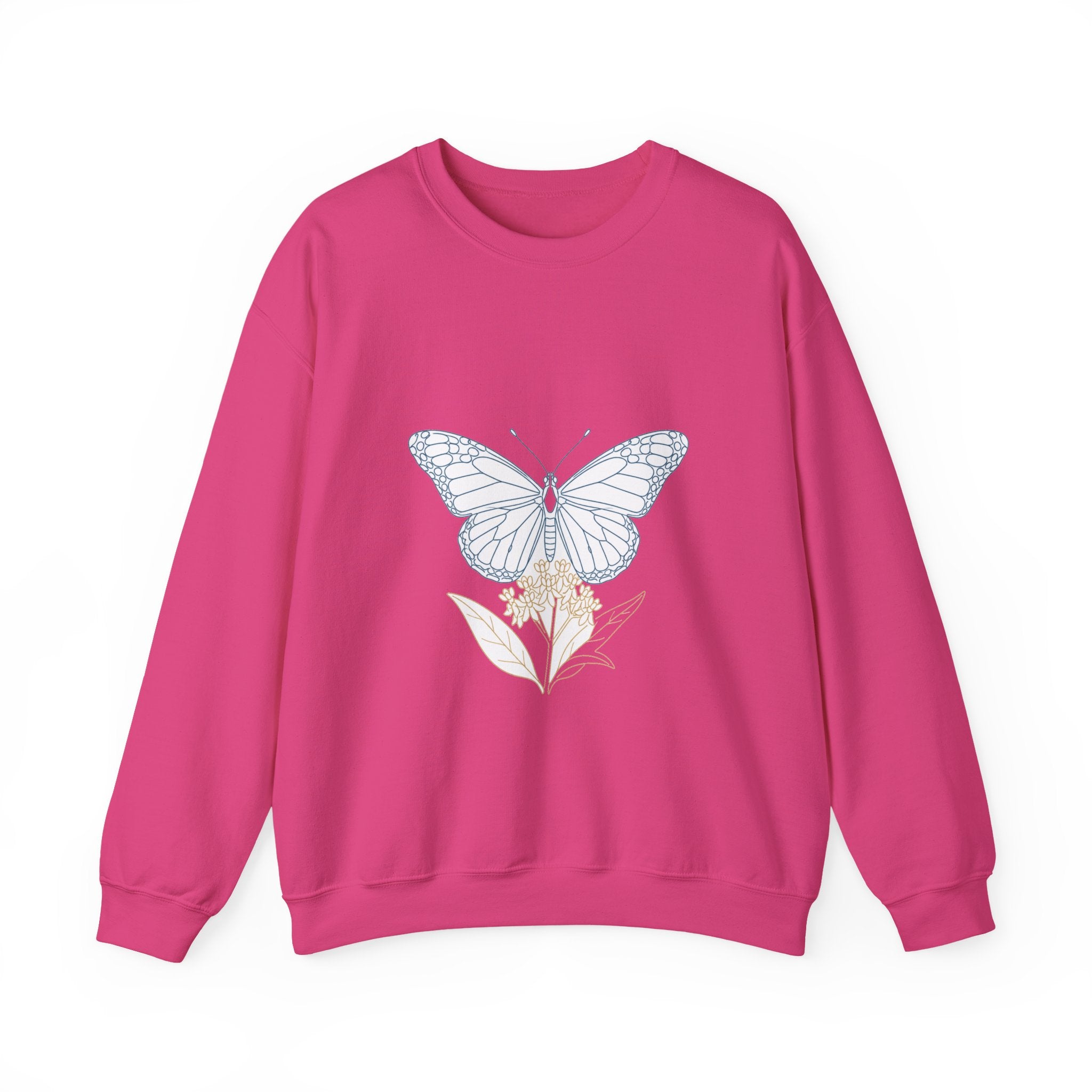 Matching Couple Sweatshirt - Butterfly & Moth Matching Couple Comfort Colors Crew Minimalist Art His Hers Christmas Gift - Design A