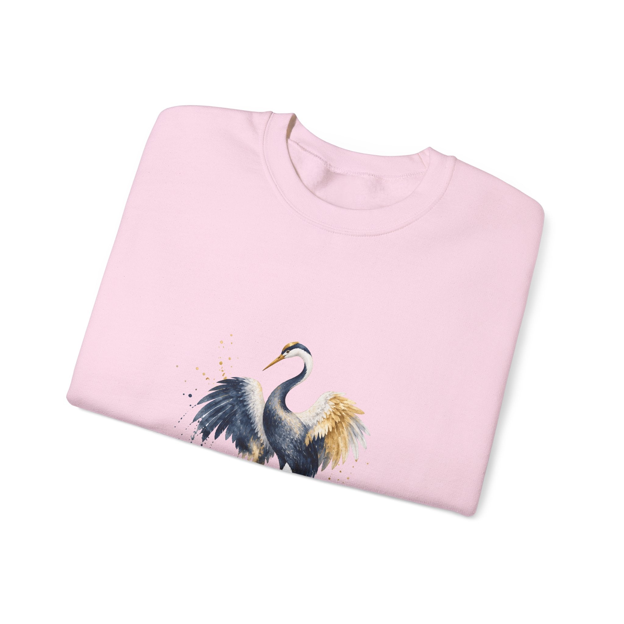 Matching Couple Sweatshirt - Tiger & Crane Matching Couple Crewneck Sweatshirt Watercolor Art His Hers Engagement Gift - Design B