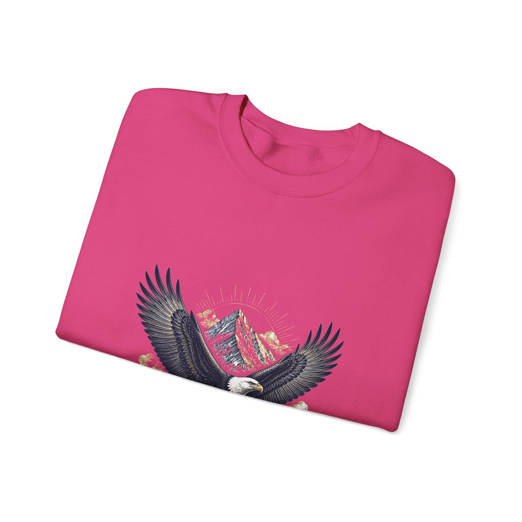 Matching Couple Sweatshirt - Eagle & Whale Matching Couple Crewneck Sweatshirt Vintage Art His Hers Wedding Gift - Design A