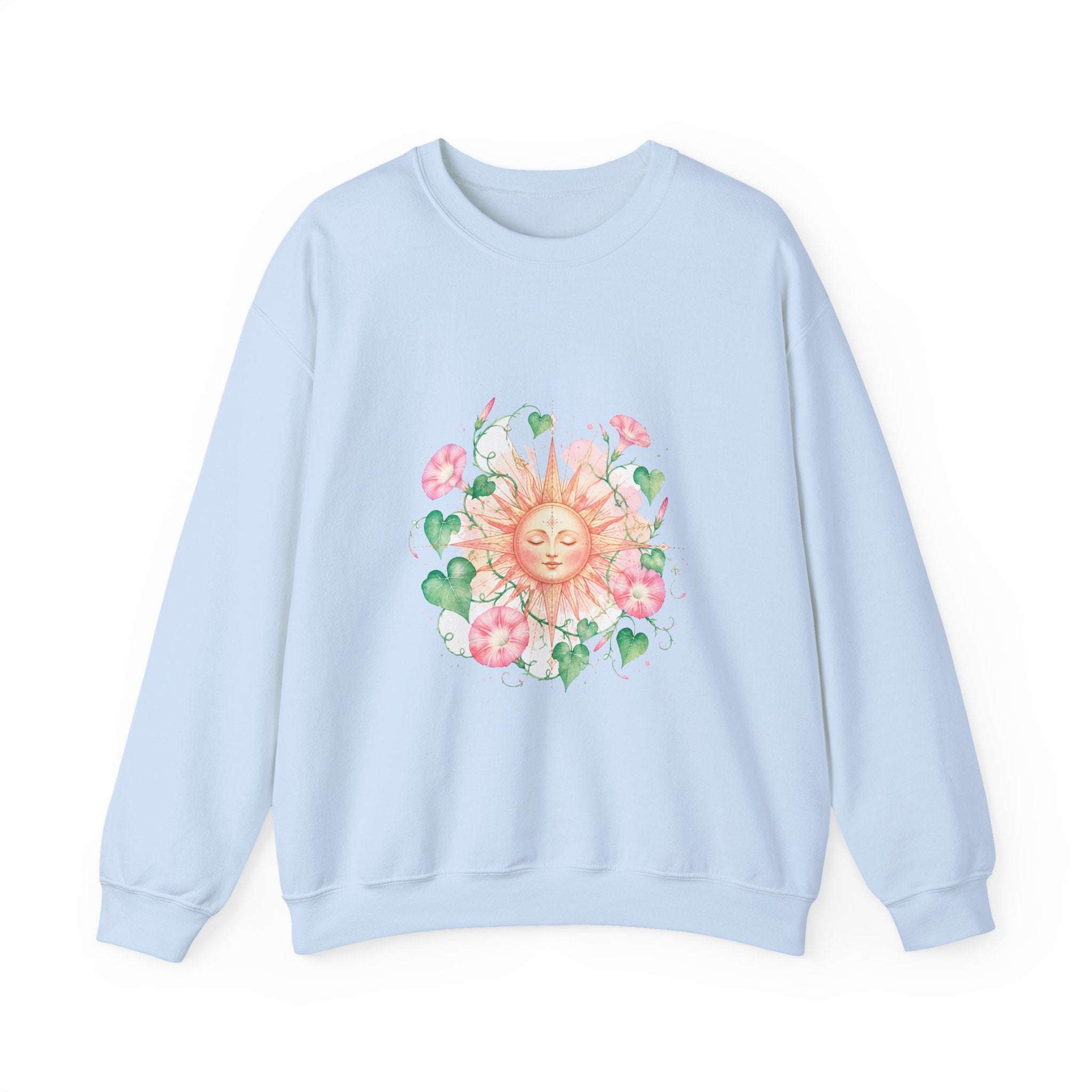 Matching Couple Sweatshirt - Sun & Moon Matching Couple Premium Fleece Sweatshirt Watercolor Art His Hers Birthday Gift - Design B