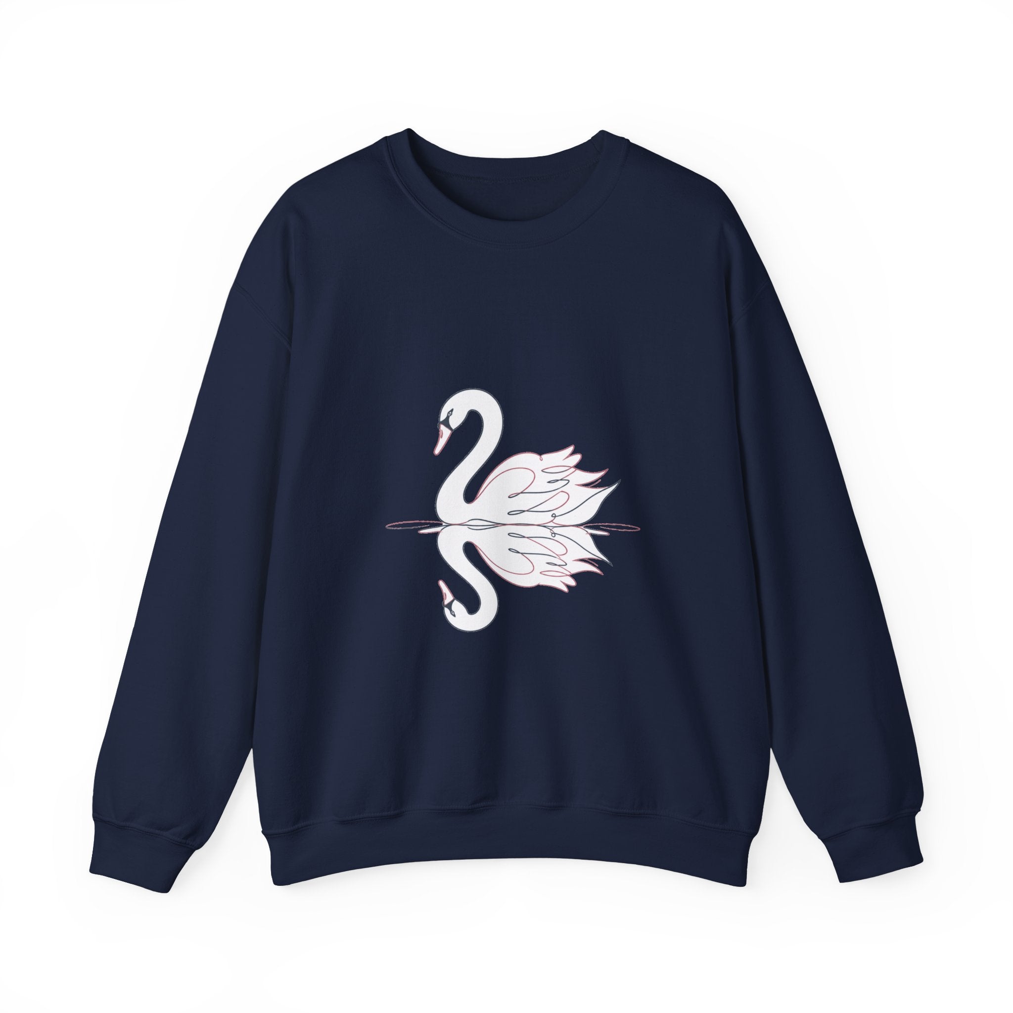 Matching Couple Sweatshirt - Raven & Swan Matching Couple Comfort Colors Crew Minimalist Art His Hers Christmas Gift - Design B