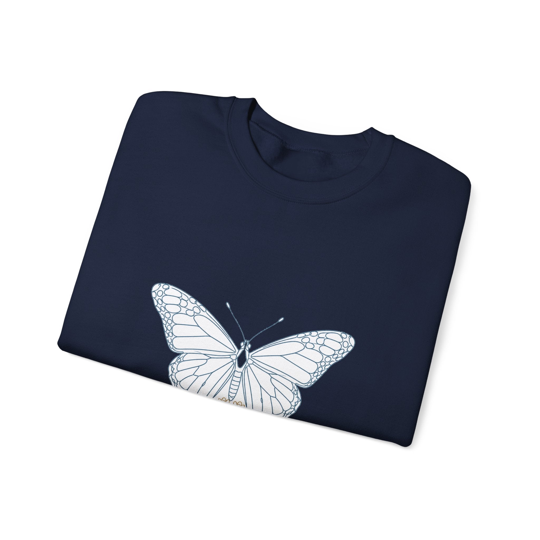 Matching Couple Sweatshirt - Butterfly & Moth Matching Couple Comfort Colors Crew Minimalist Art His Hers Christmas Gift - Design A