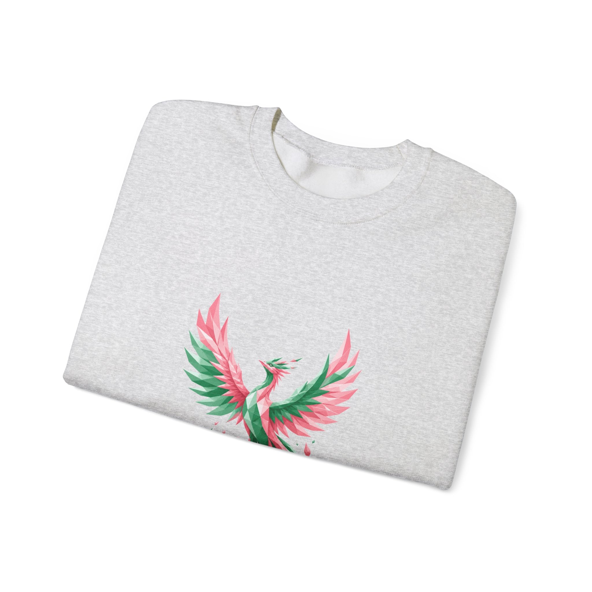 Matching Couple Sweatshirt - Dragon & Phoenix Matching Couple Premium Fleece Sweatshirt Geometric Art His Hers Love Gift - Design B