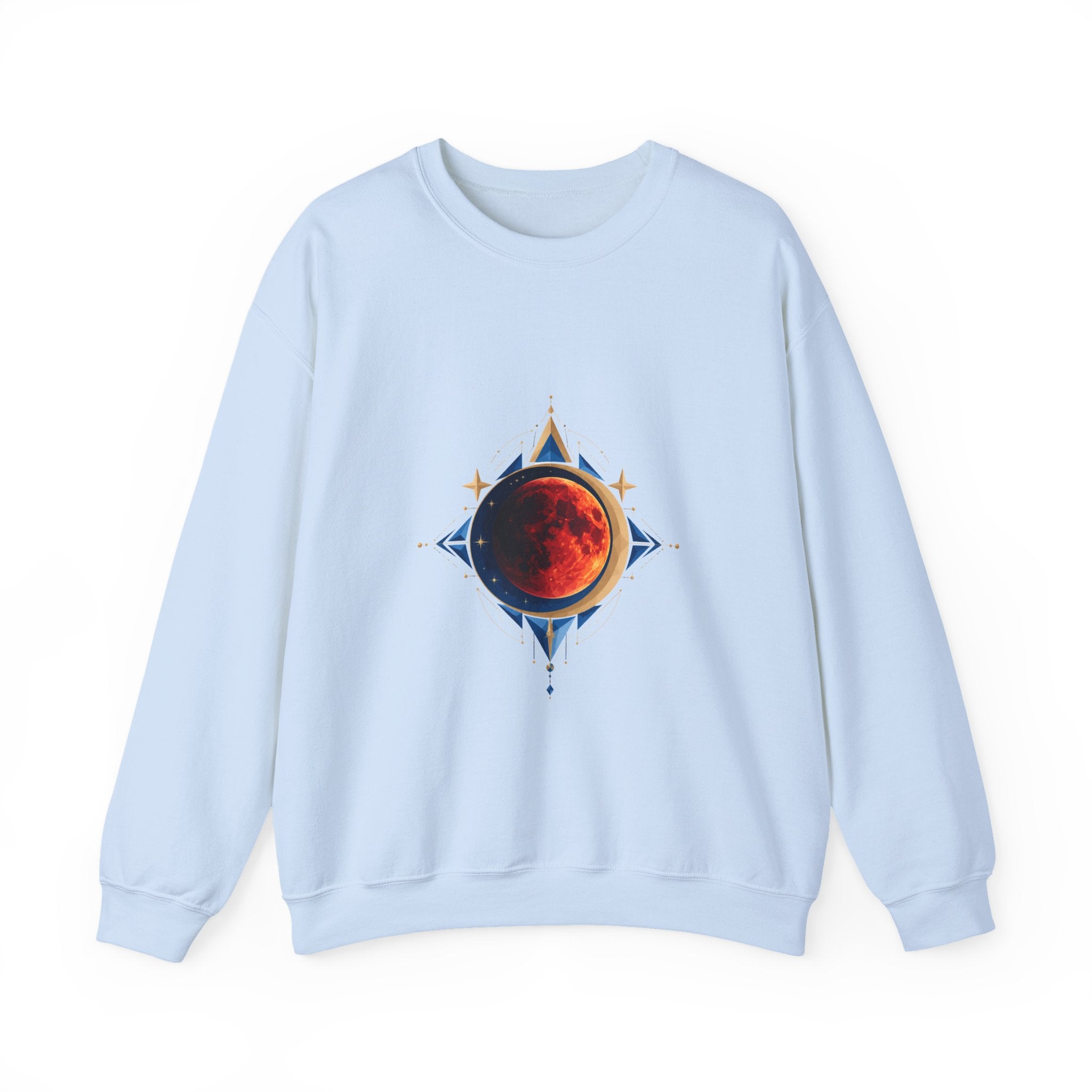 Matching Couple Sweatshirt - Solar & Lunar Eclipse Matching Couple Crewneck Sweatshirt Geometric Art His Hers Couple Gift - Design B