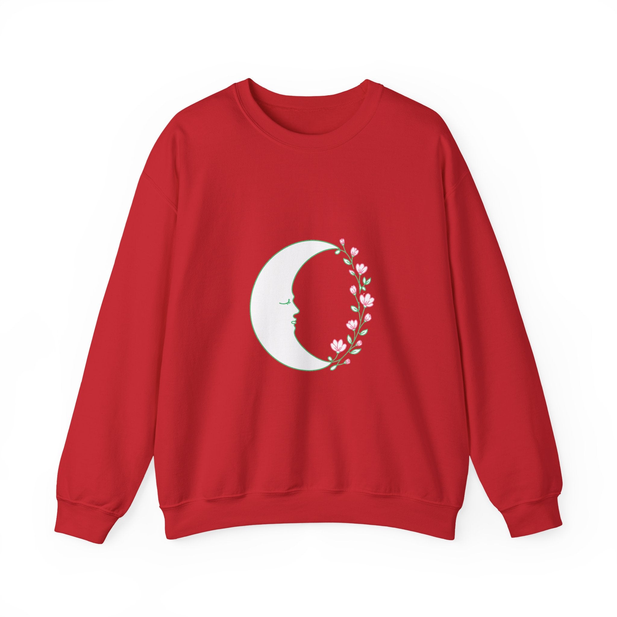 Matching Couple Sweatshirt - Waxing & Waning Moon Matching Couple Crewneck Sweatshirt Minimalist Art His Hers Valentine Gift - Design A