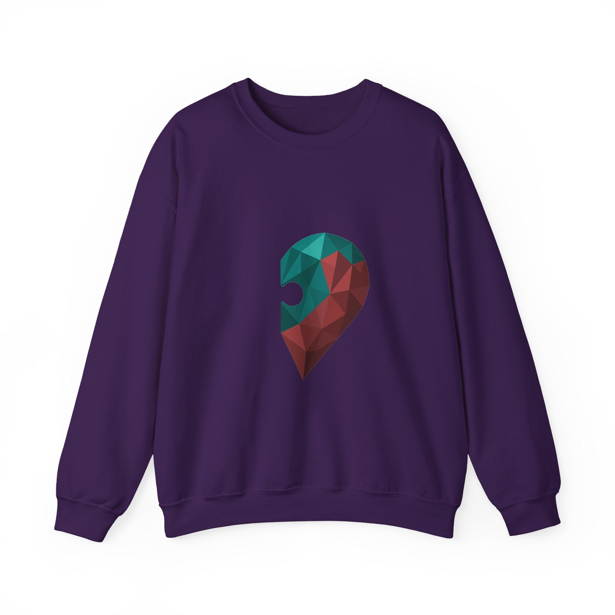 Matching Couple Sweatshirt - Puzzle Pieces Matching Couple Premium Fleece Sweatshirt Geometric Art His Hers Love Gift - Design B