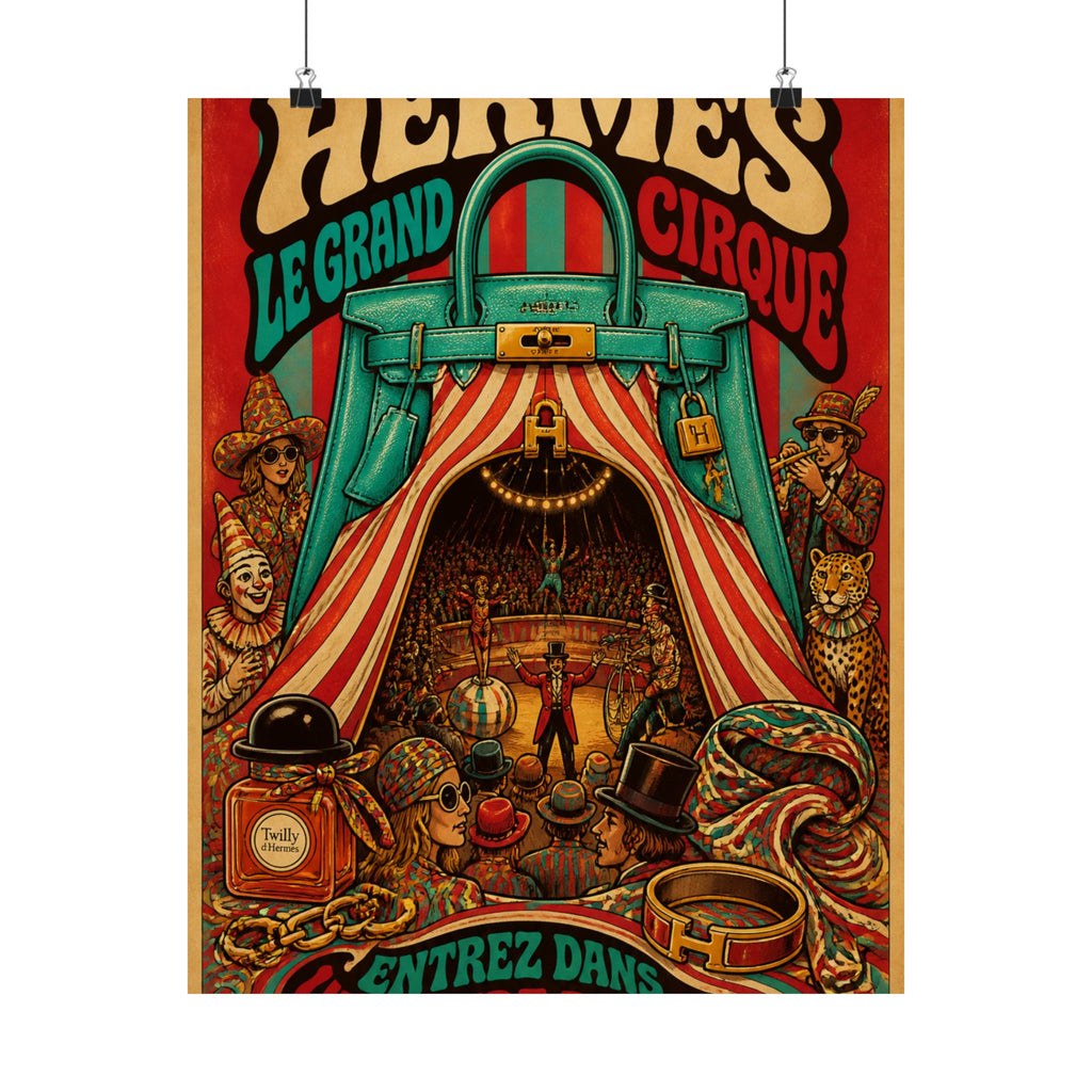 Handbag Big Top Wall Art Poster 18×24 Psychedelic Cafe Decor Maximalist Print
