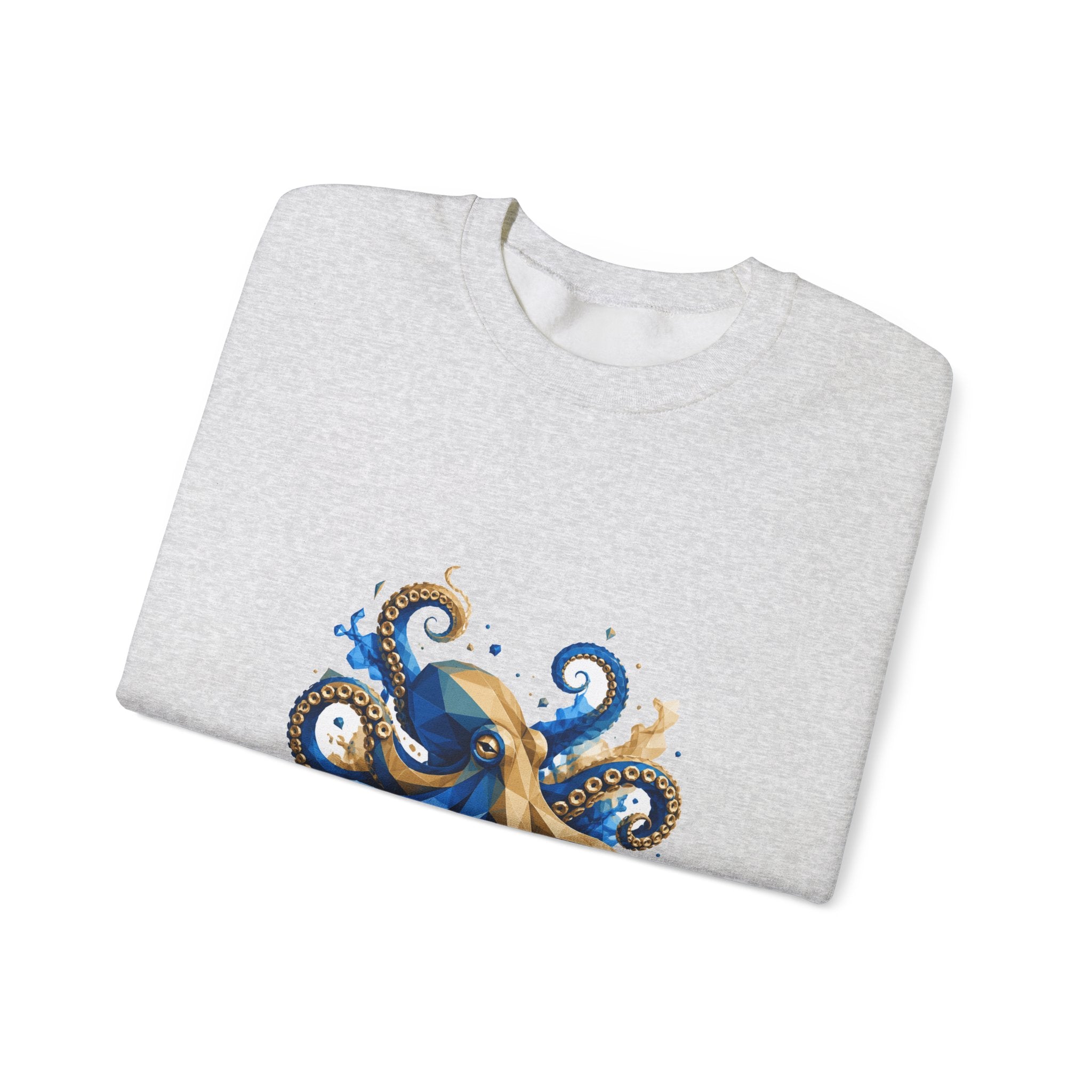 Matching Couple Sweatshirt - Octopus & Jellyfish Matching Couple Premium Fleece Sweatshirt Geometric Art His Hers Love Gift - Design A