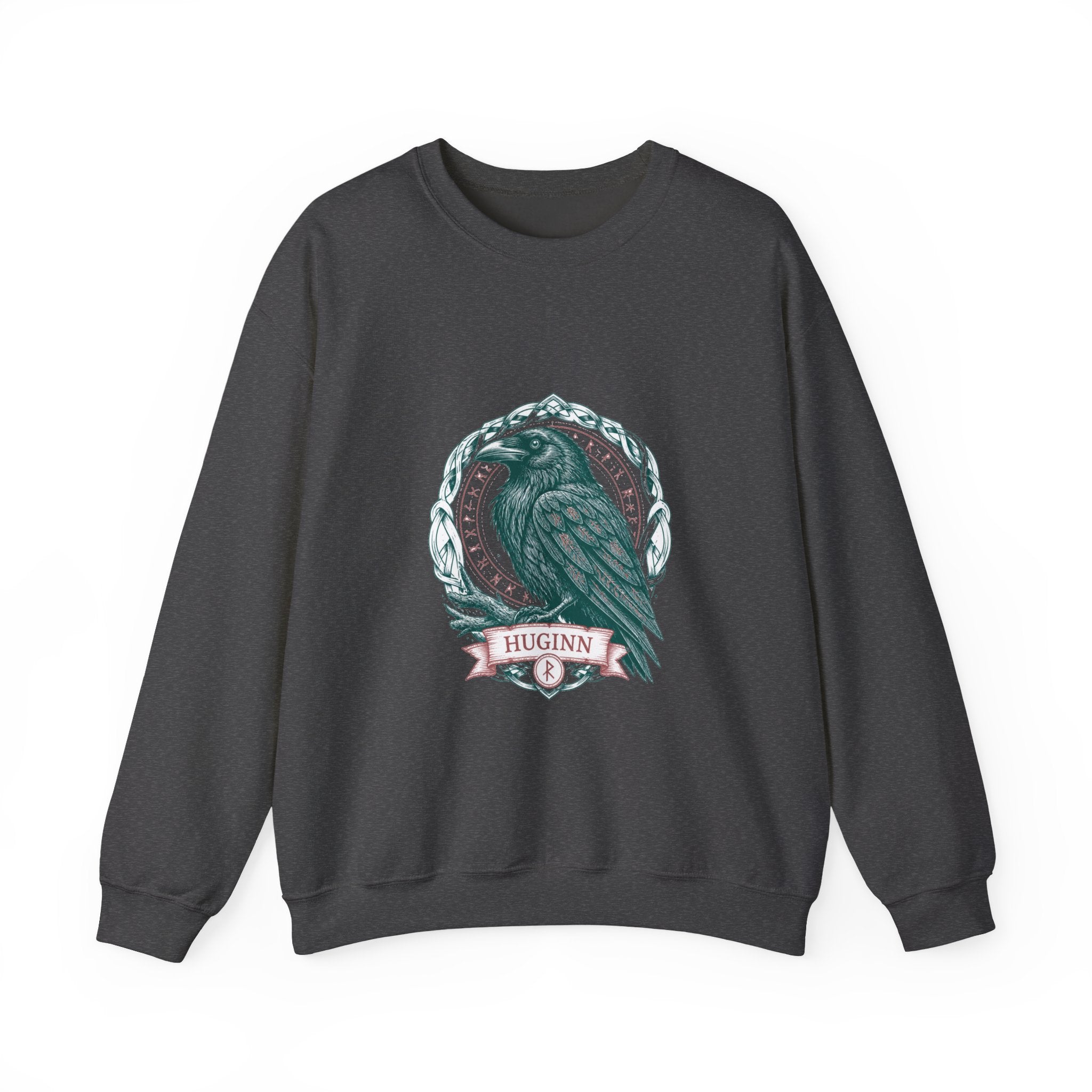Matching Couple Sweatshirt - Huginn & Muninn Matching Couple Premium Fleece Sweatshirt Hand-Drawn Art His Hers Anniversary Gift - Design A