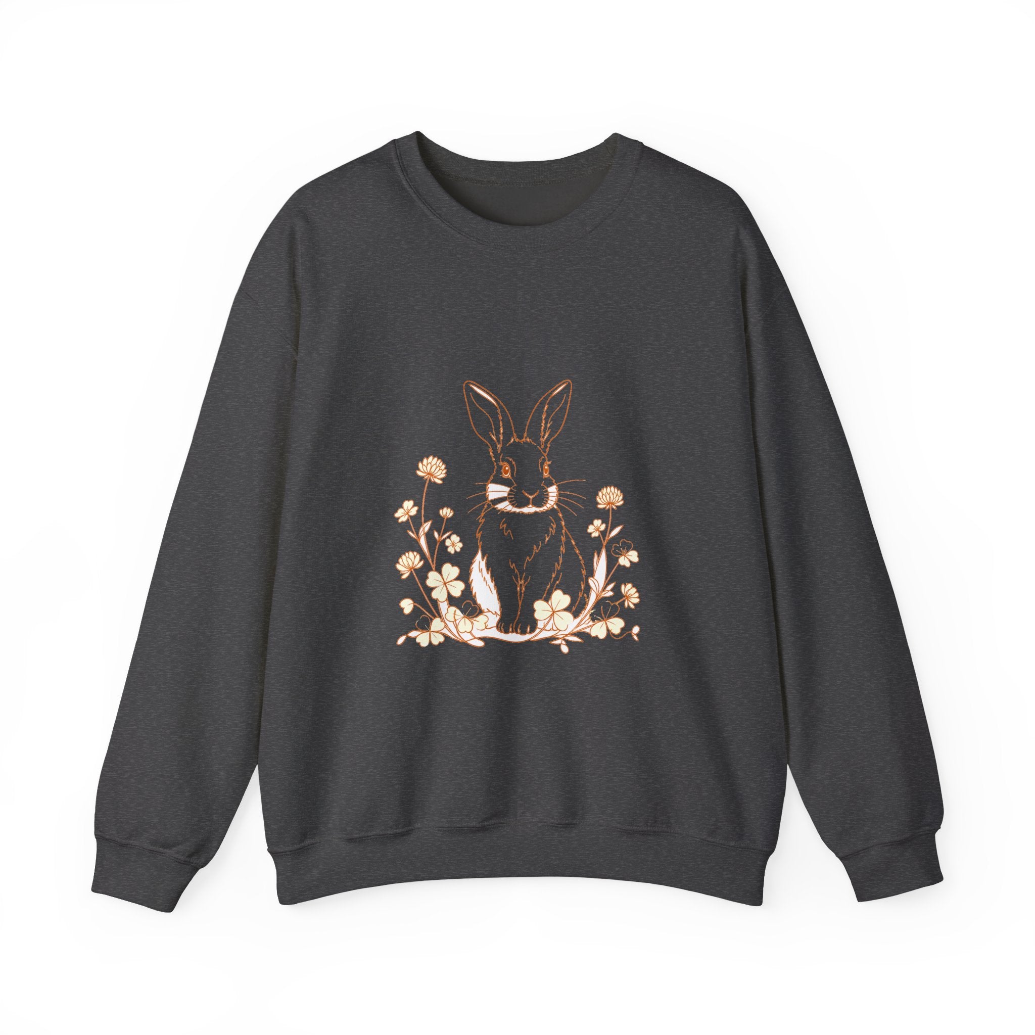 Matching Couple Sweatshirt - Fox & Rabbit Matching Couple Comfort Colors Crew Minimalist Art His Hers Christmas Gift - Design B