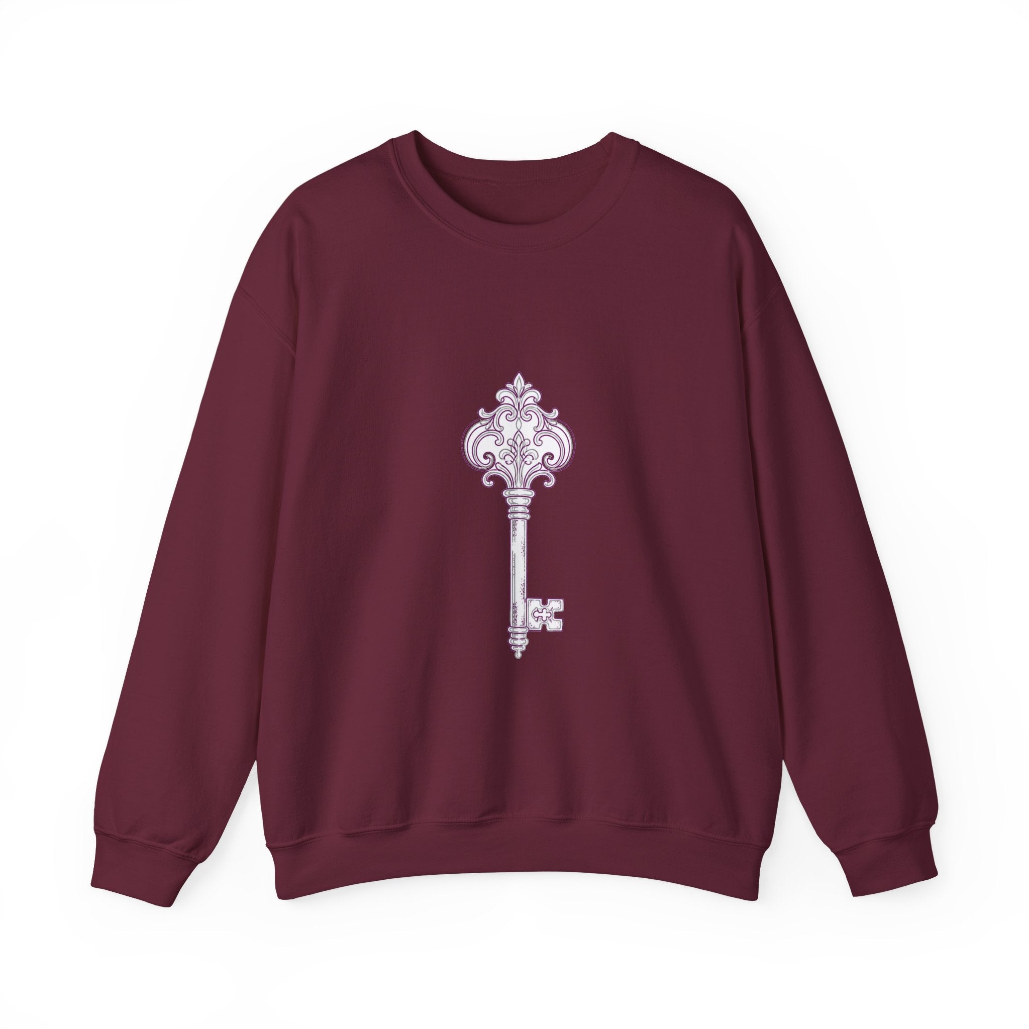 Matching Couple Sweatshirt - Key & Lock Matching Couple Premium Fleece Sweatshirt Minimalist Art His Hers Christmas Gift - Design A