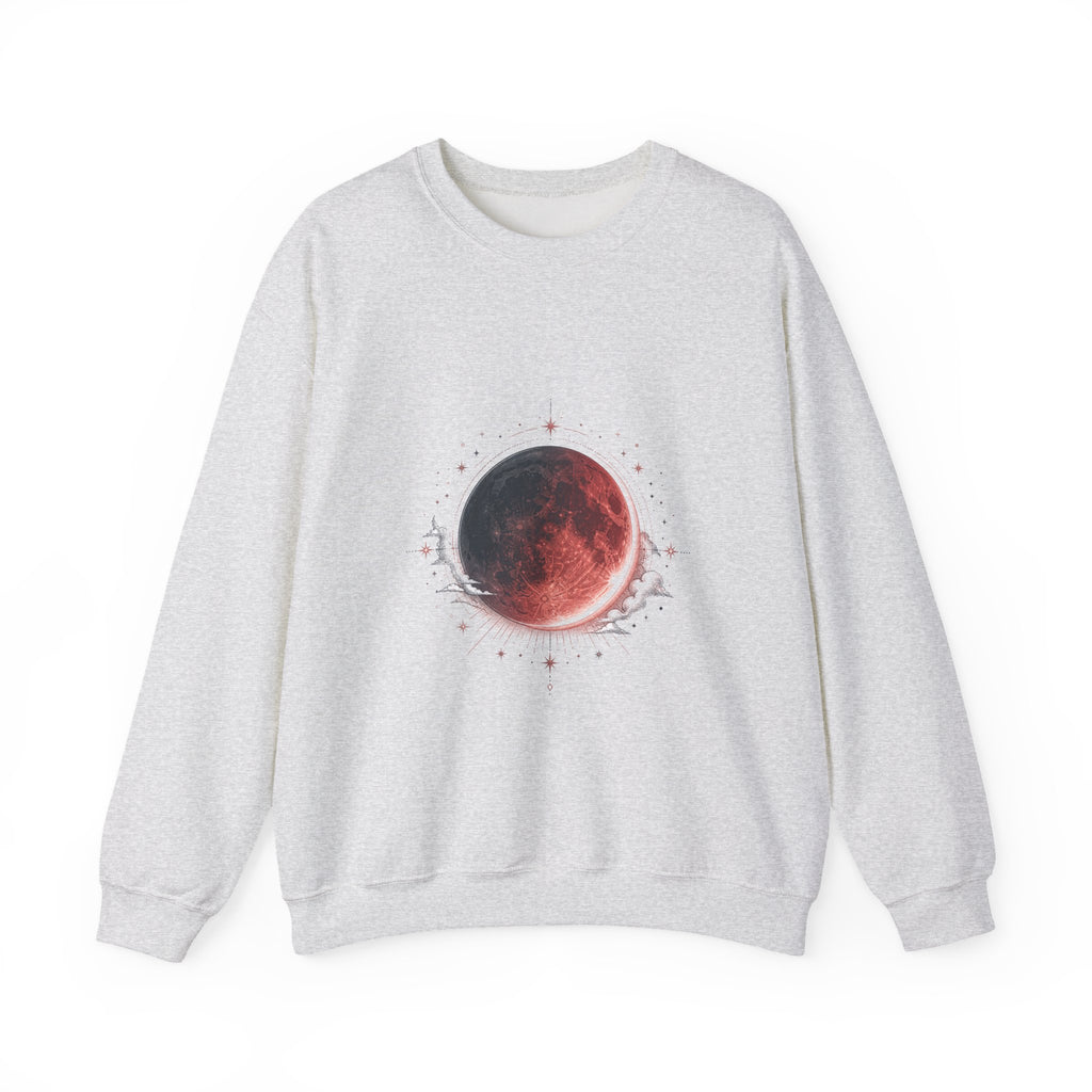 Matching Couple Sweatshirt - Solar & Lunar Eclipse Matching Couple Comfort Colors Crew Hand-Drawn Art His Hers Anniversary Gift - Design B