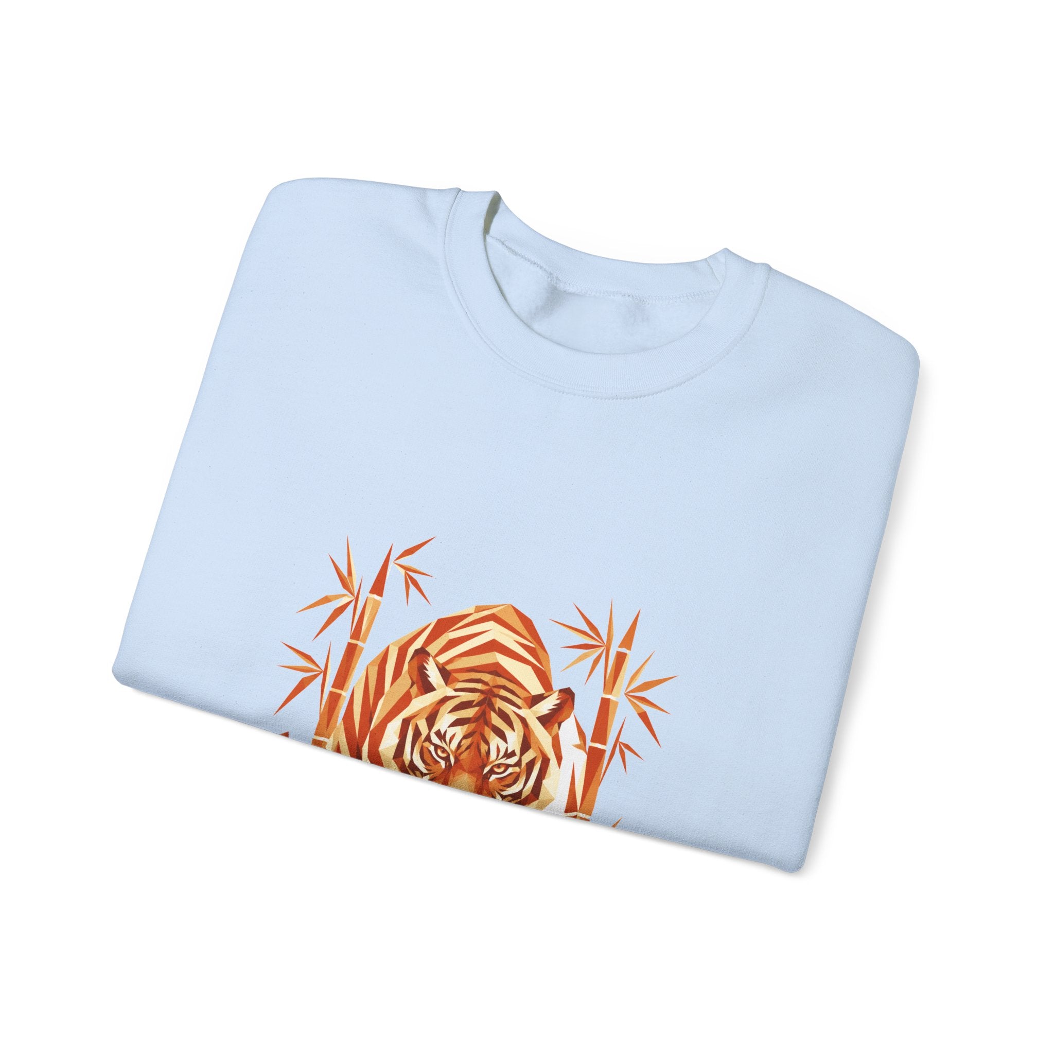 Matching Couple Sweatshirt - Tiger & Crane Matching Couple Premium Fleece Sweatshirt Geometric Art His Hers Love Gift - Design A