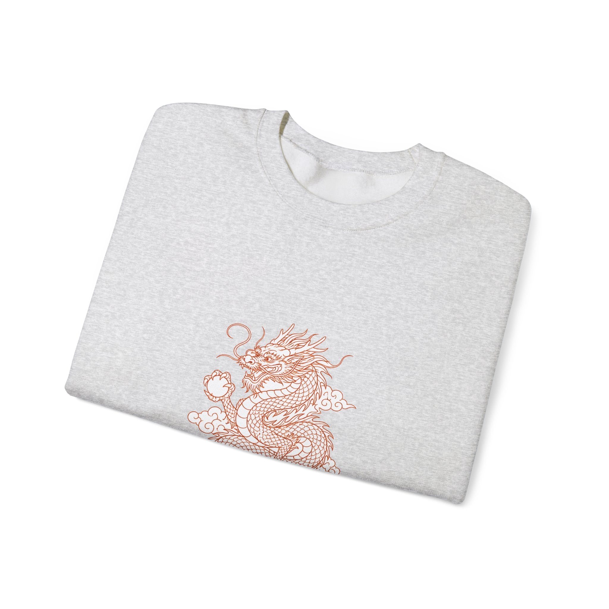 Matching Couple Sweatshirt - Dragon & Phoenix Matching Couple Comfort Colors Crew Minimalist Art His Hers Christmas Gift - Design A