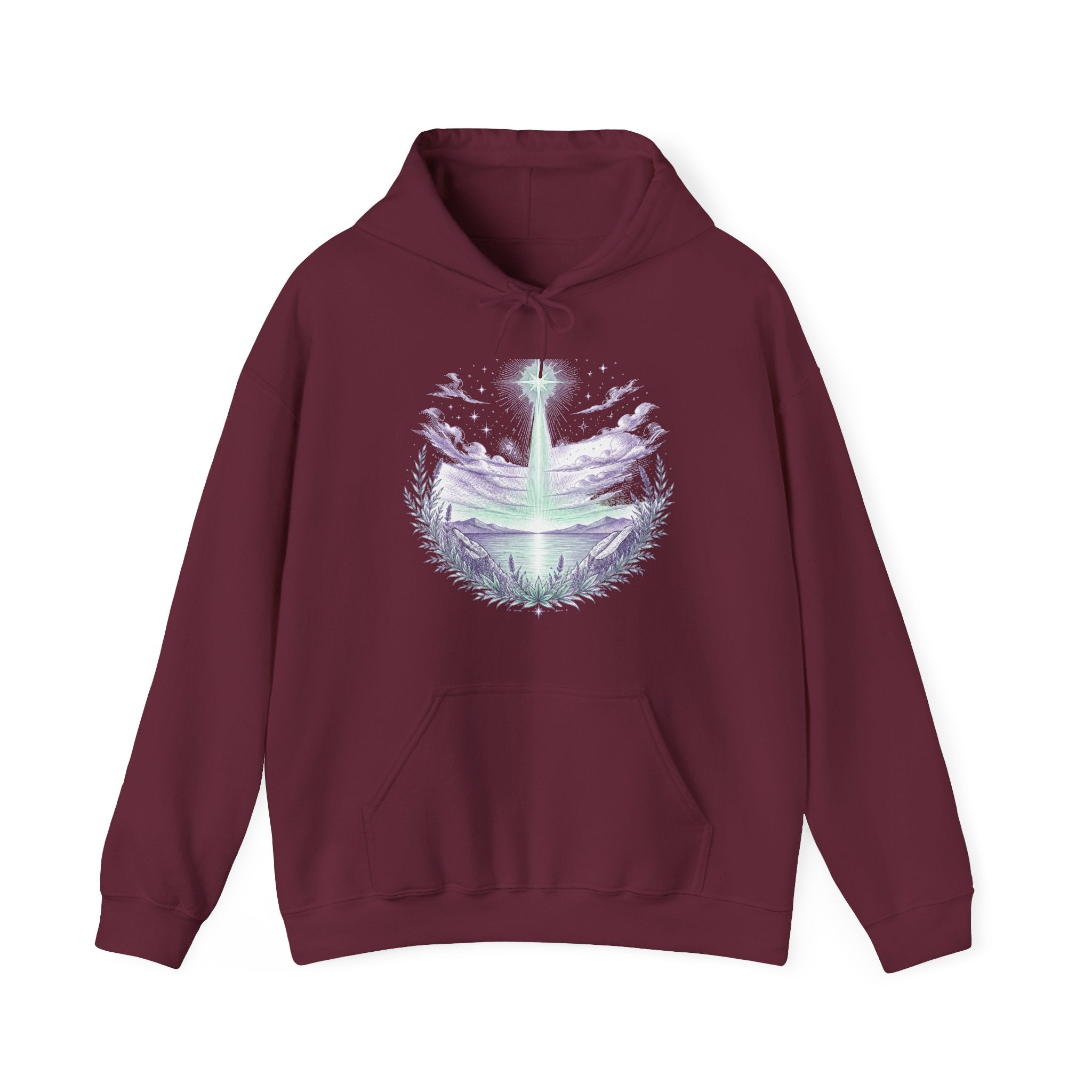 Matching Couple Sweatshirt - Evening & Morning Star Matching Couple Hooded Sweatshirt Hand-Drawn Art His Hers Best Friend Gift - Design A