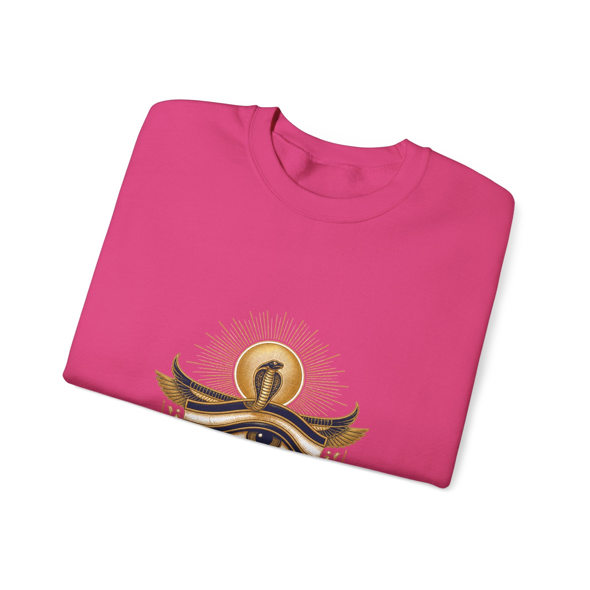 Matching Couple Sweatshirt - Eye of Ra & Horus Matching Couple Crewneck Sweatshirt Vintage Art His Hers Wedding Gift - Design A