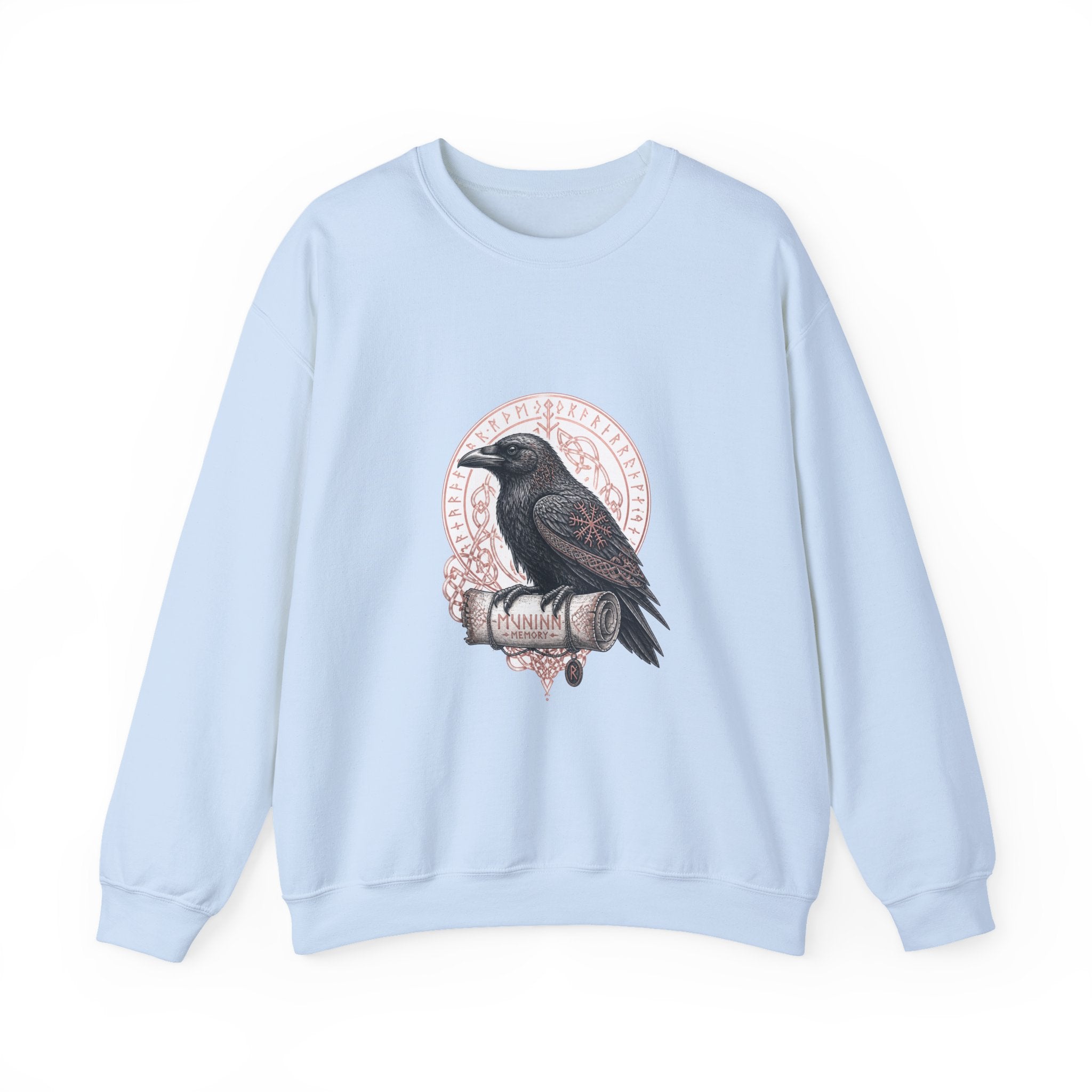 Matching Couple Sweatshirt - Huginn & Muninn Matching Couple Comfort Colors Crew Hand-Drawn Art His Hers Anniversary Gift - Design B