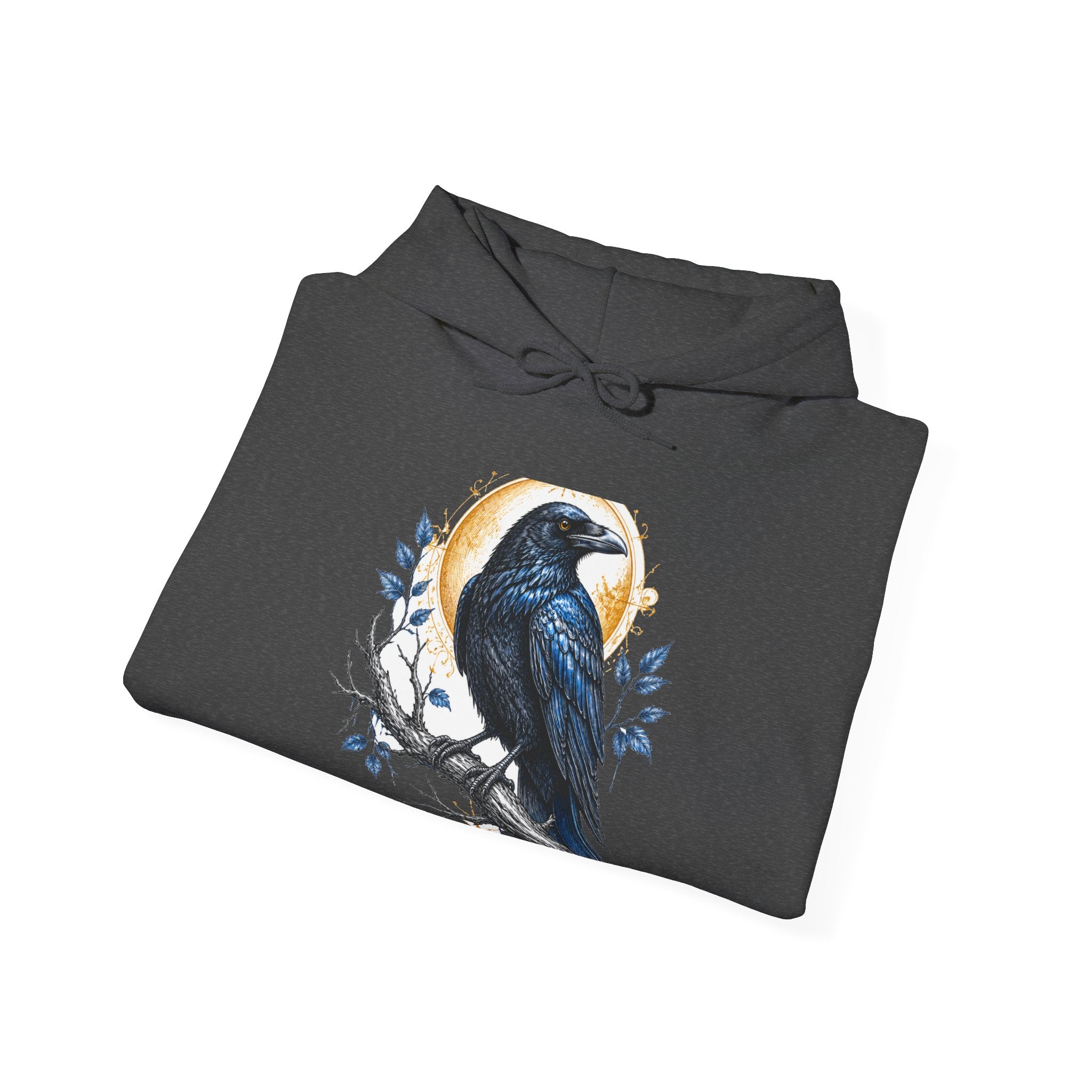 Matching Couple Sweatshirt - Raven & Swan Matching Couple Hooded Sweatshirt Hand-Drawn Art His Hers Best Friend Gift - Design A