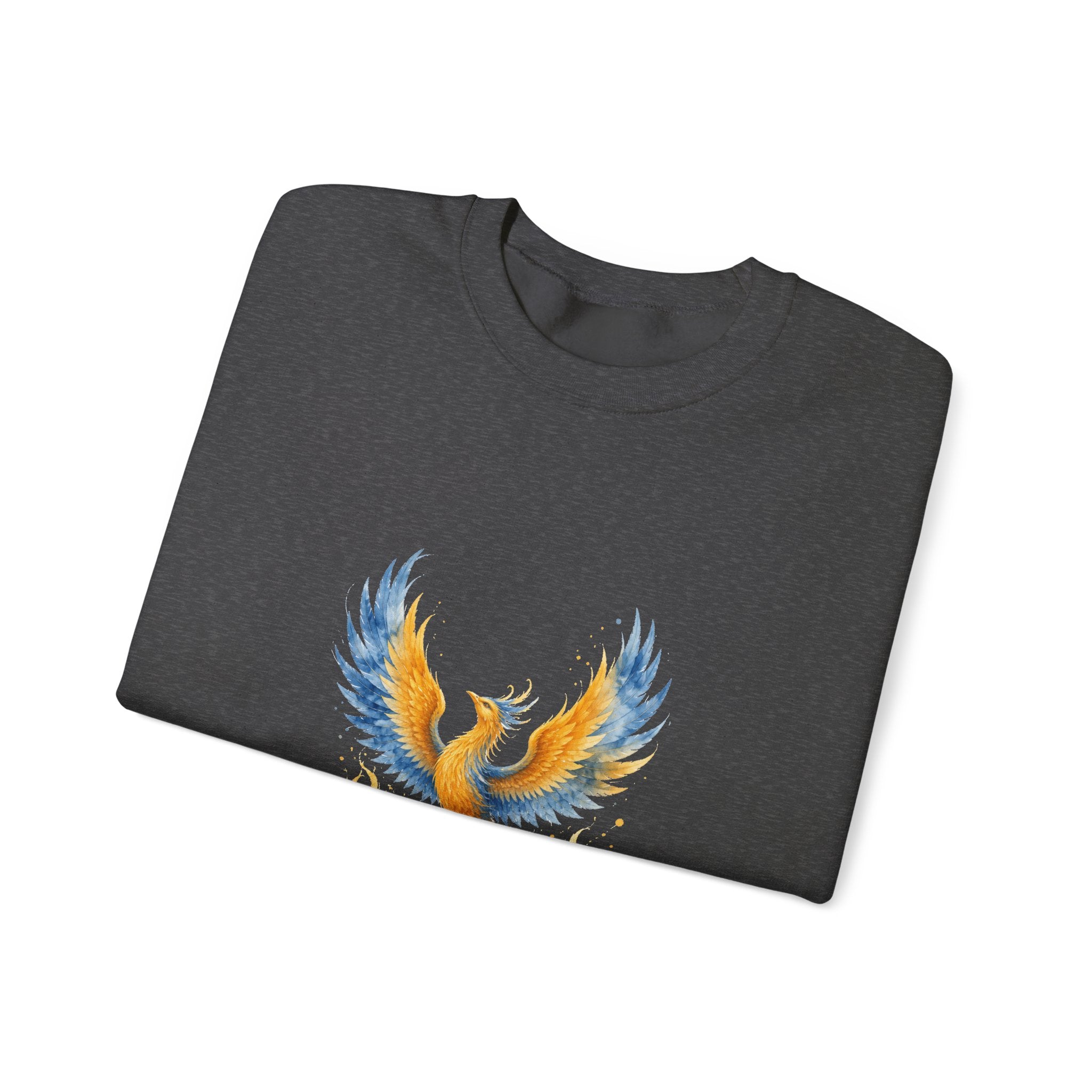 Matching Couple Sweatshirt - Dragon & Phoenix Matching Couple Comfort Colors Crew Watercolor Art His Hers Birthday Gift - Design B