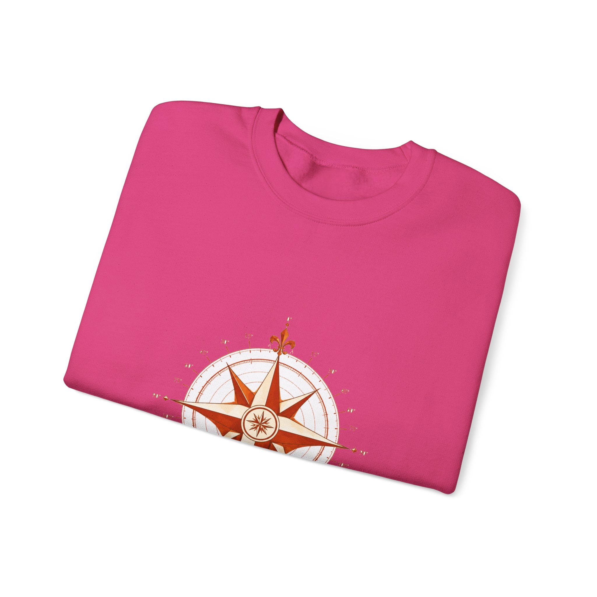 Matching Couple Sweatshirt - Compass North & South Matching Couple Comfort Colors Crew Geometric Art His Hers Love Gift - Design B