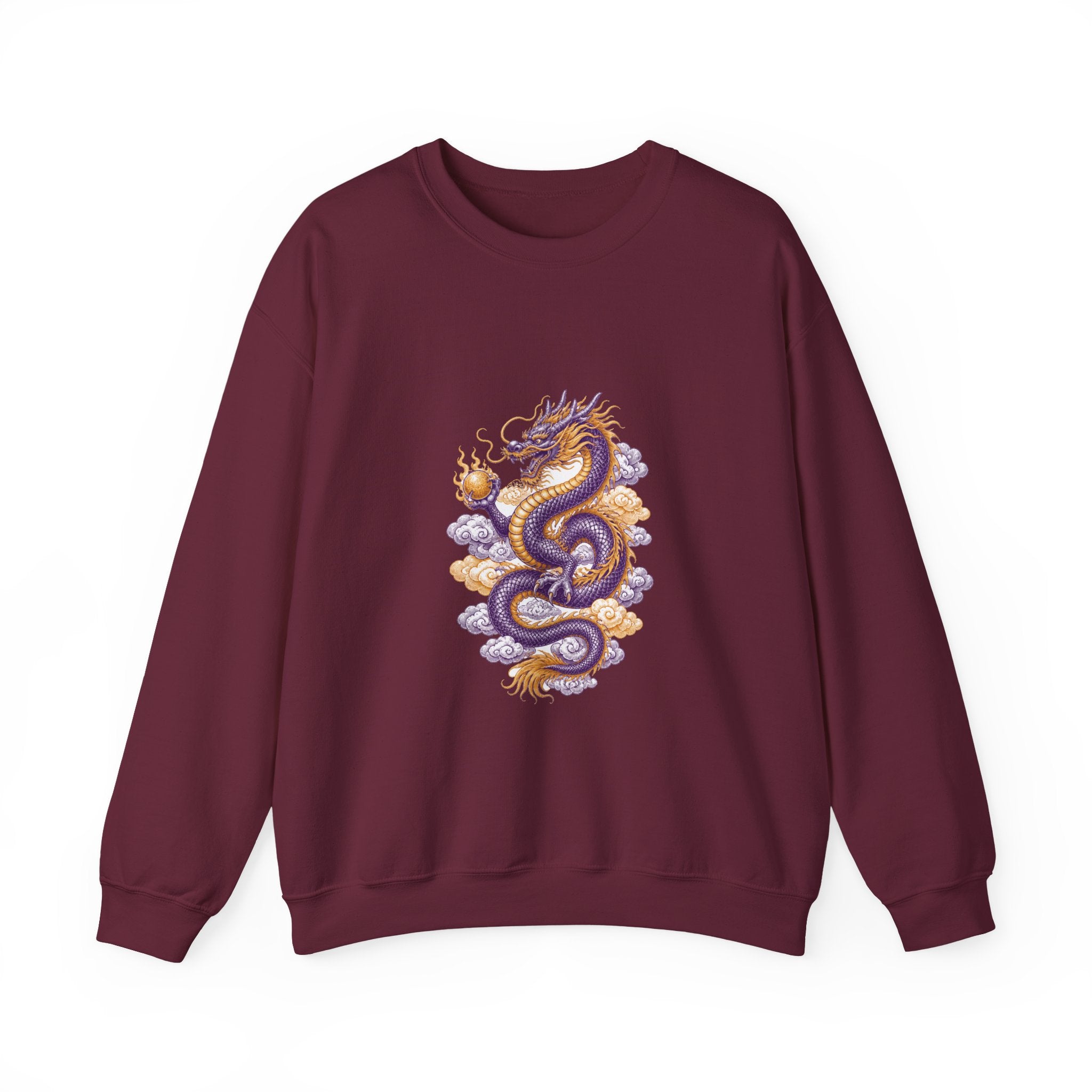 Matching Couple Sweatshirt - Dragon & Phoenix Matching Couple Comfort Colors Crew Vintage Art His Hers Honeymoon Gift - Design A