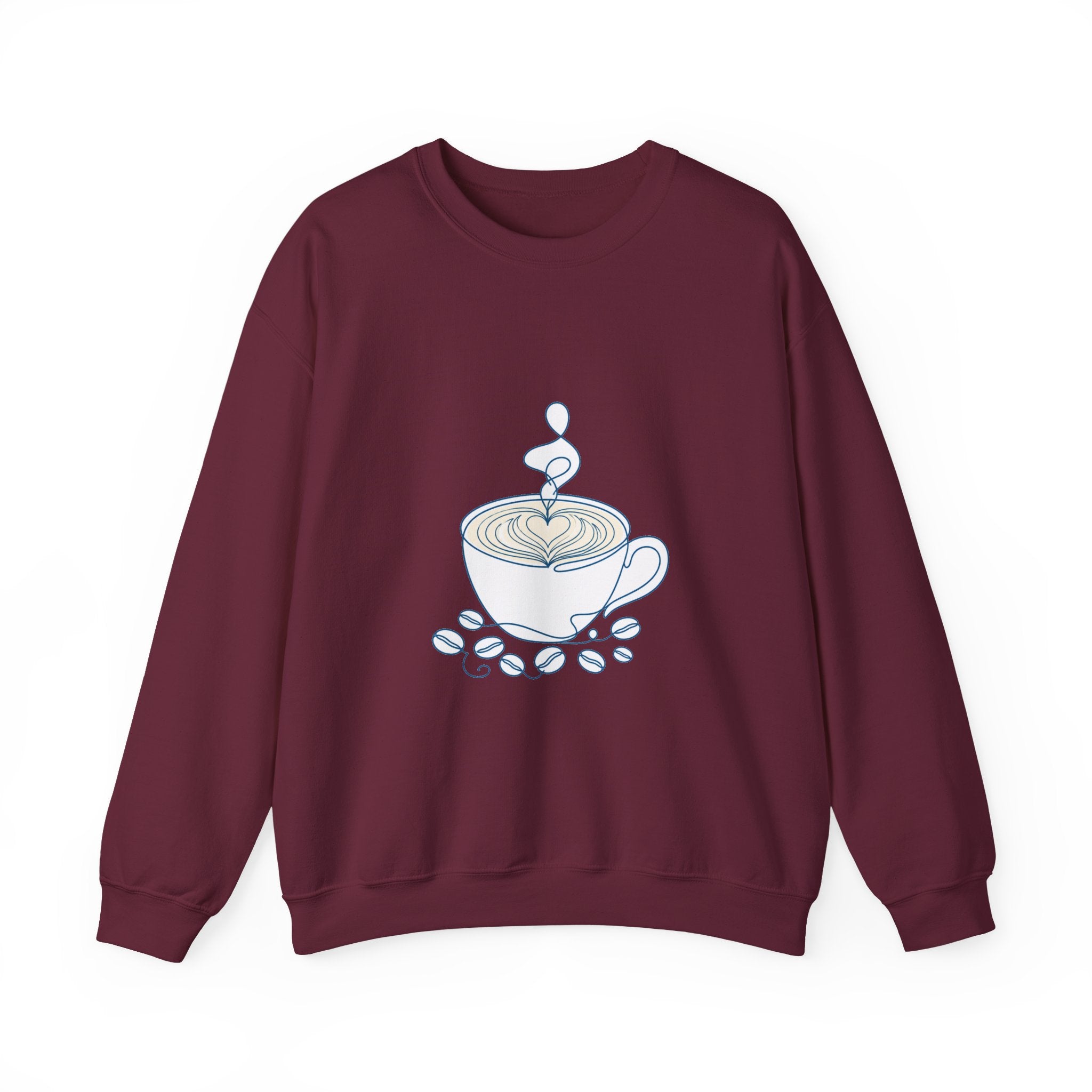 Matching Couple Sweatshirt - Coffee & Tea Matching Couple Premium Fleece Sweatshirt Minimalist Art His Hers Christmas Gift - Design A
