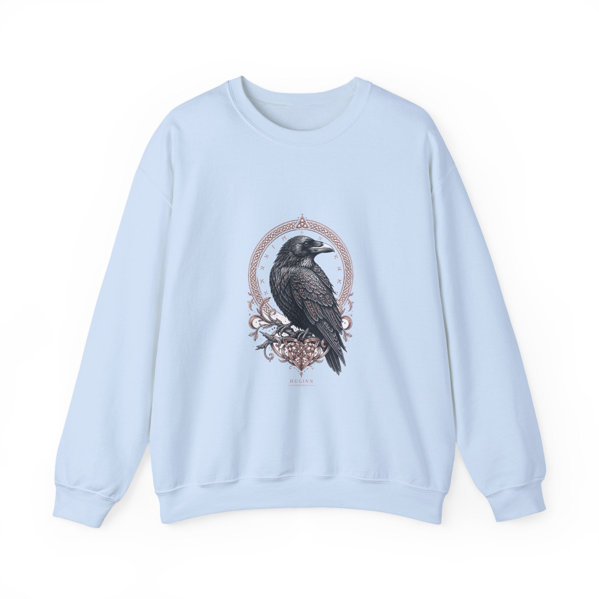 Matching Couple Sweatshirt - Huginn & Muninn Matching Couple Comfort Colors Crew Hand-Drawn Art His Hers Anniversary Gift - Design A