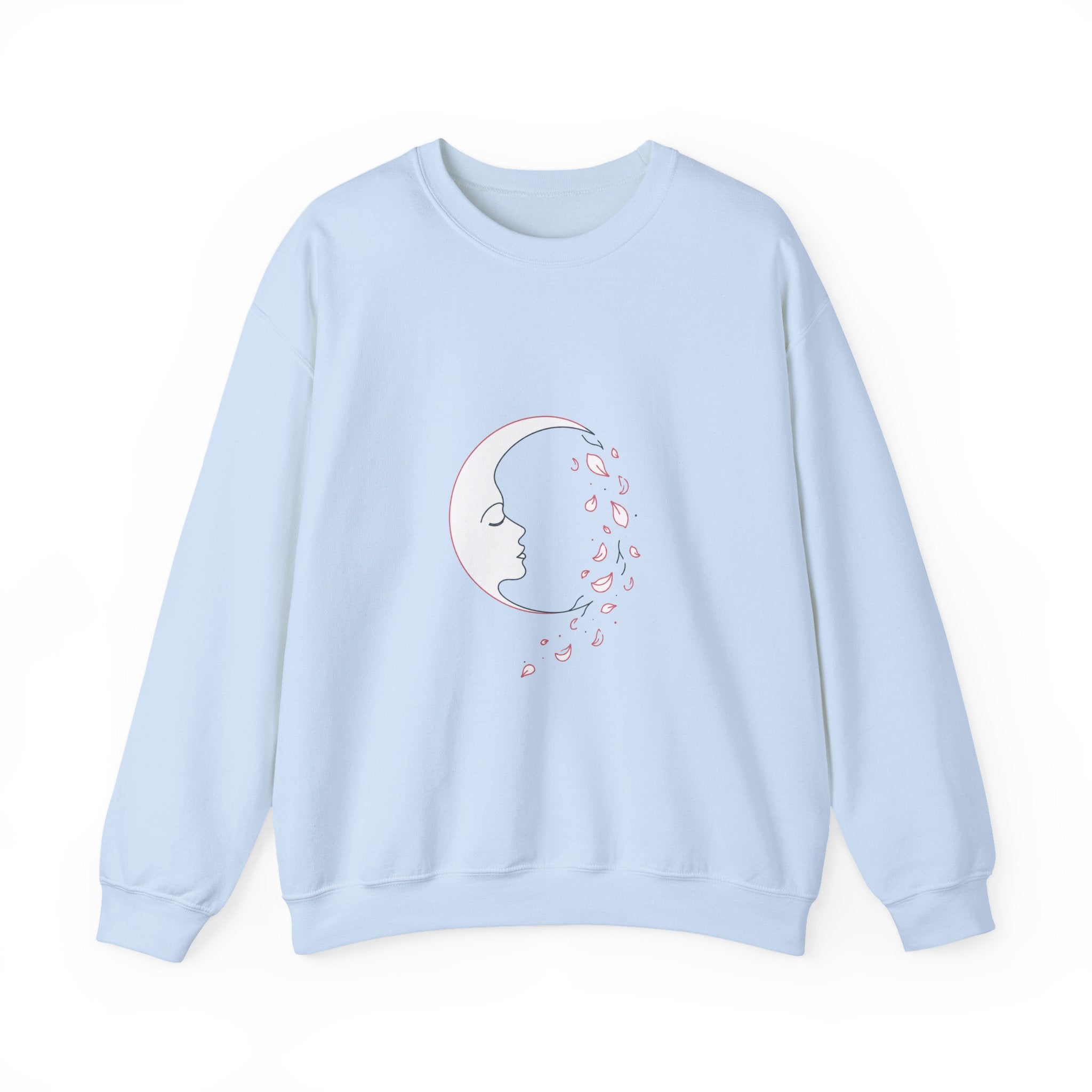 Matching Couple Sweatshirt - Waxing & Waning Moon Matching Couple Comfort Colors Crew Minimalist Art His Hers Christmas Gift - Design B
