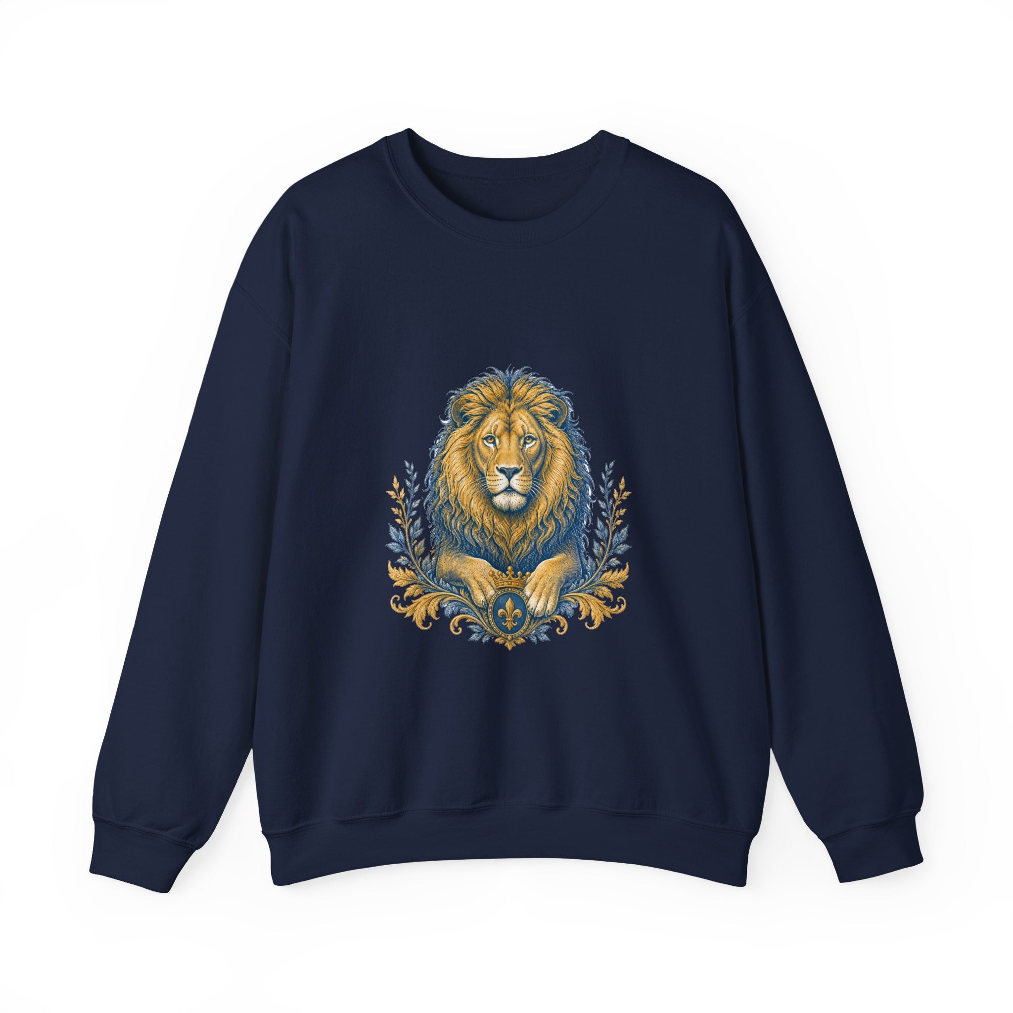 Matching Couple Sweatshirt - Lion & Lamb Matching Couple Comfort Colors Crew Vintage Art His Hers Honeymoon Gift - Design A