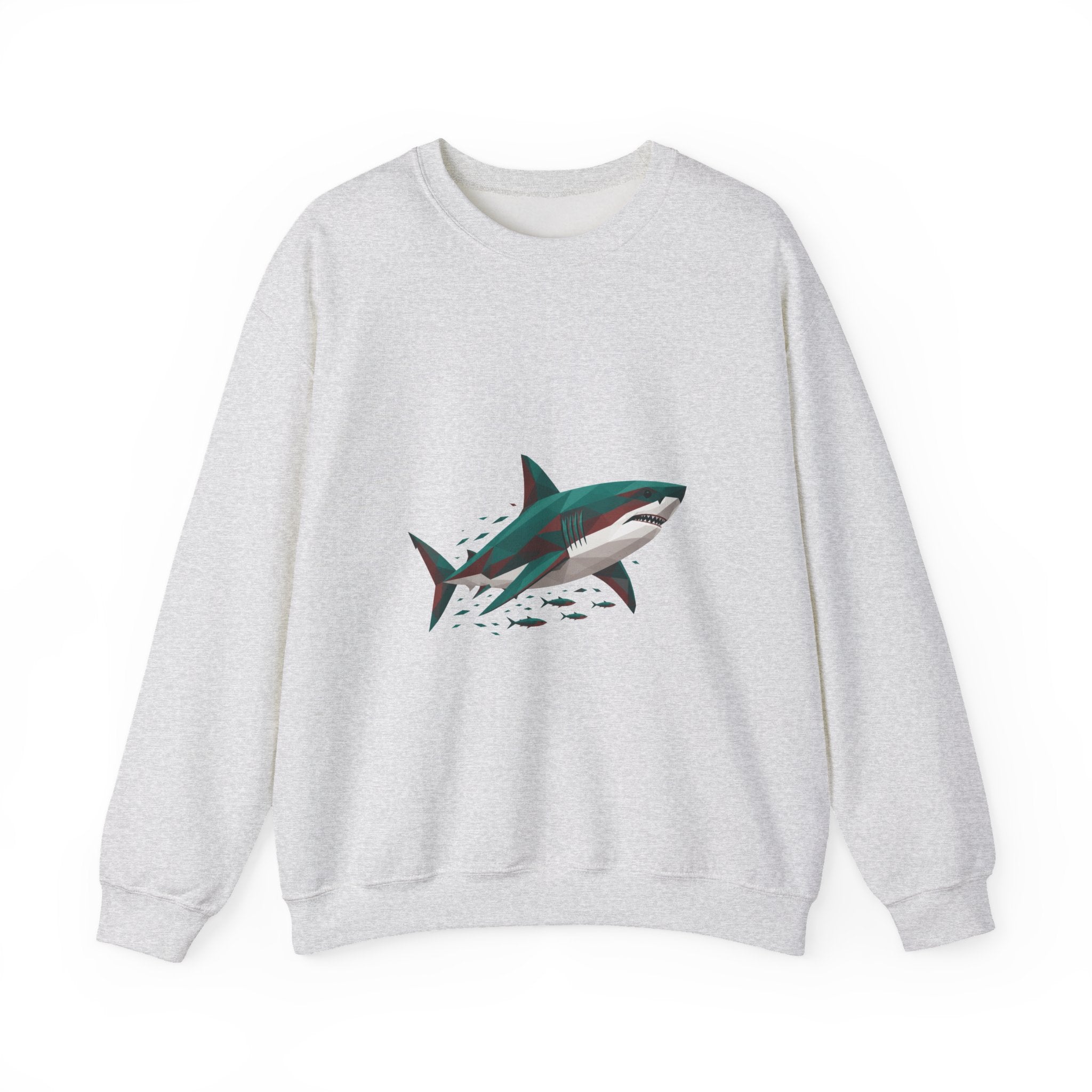 Matching Couple Sweatshirt - Shark & Dolphin Matching Couple Comfort Colors Crew Geometric Art His Hers Love Gift - Design A