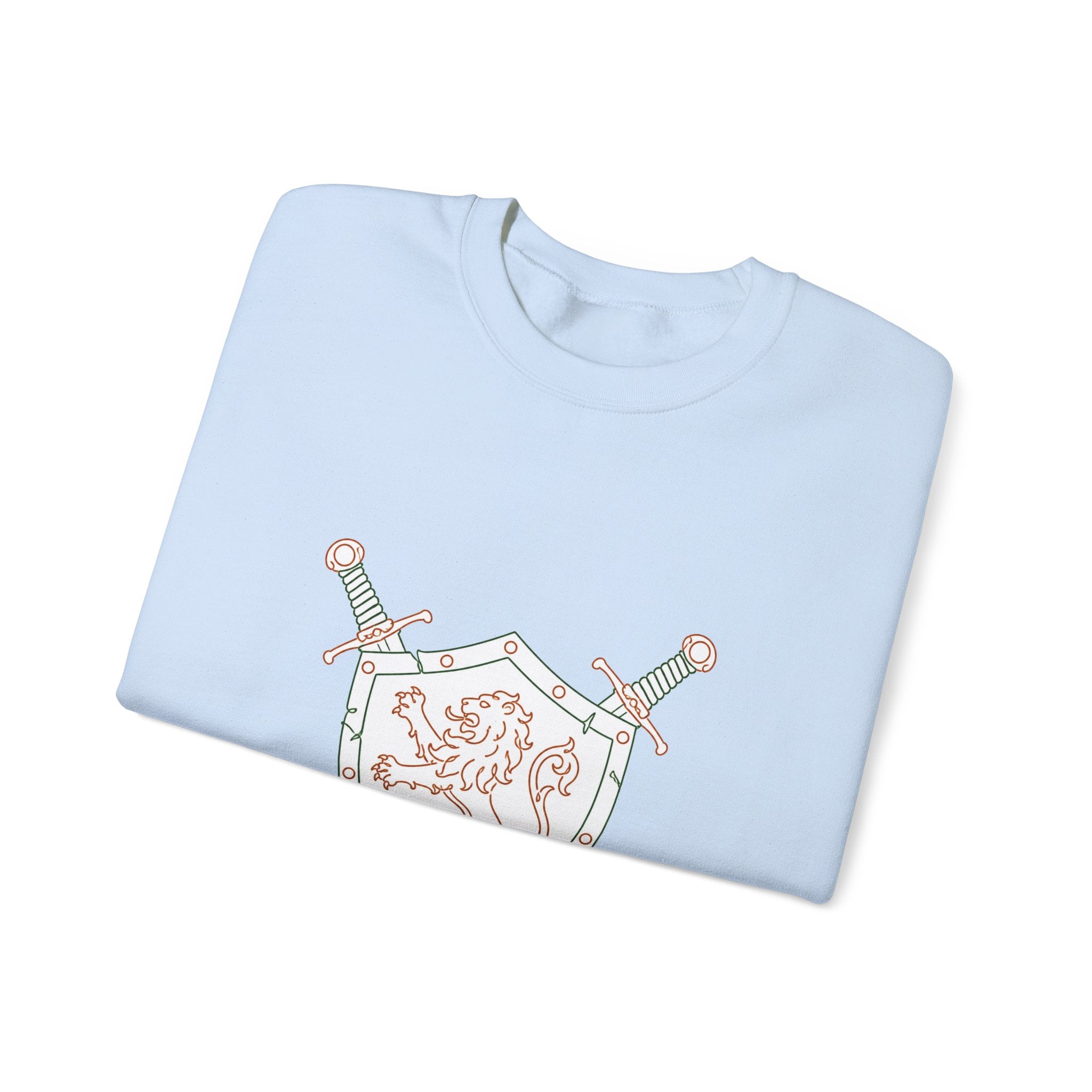 Matching Couple Sweatshirt - Crown & Shield Matching Couple Premium Fleece Sweatshirt Minimalist Art His Hers Christmas Gift - Design B