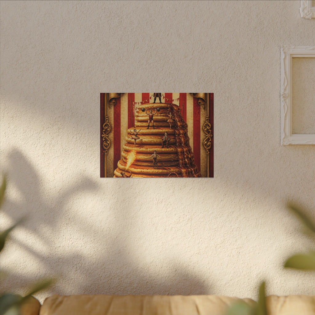 Pancake Stack Platform Wall Art Canvas 24×36 Baroque Studio Decor Maximalist Print