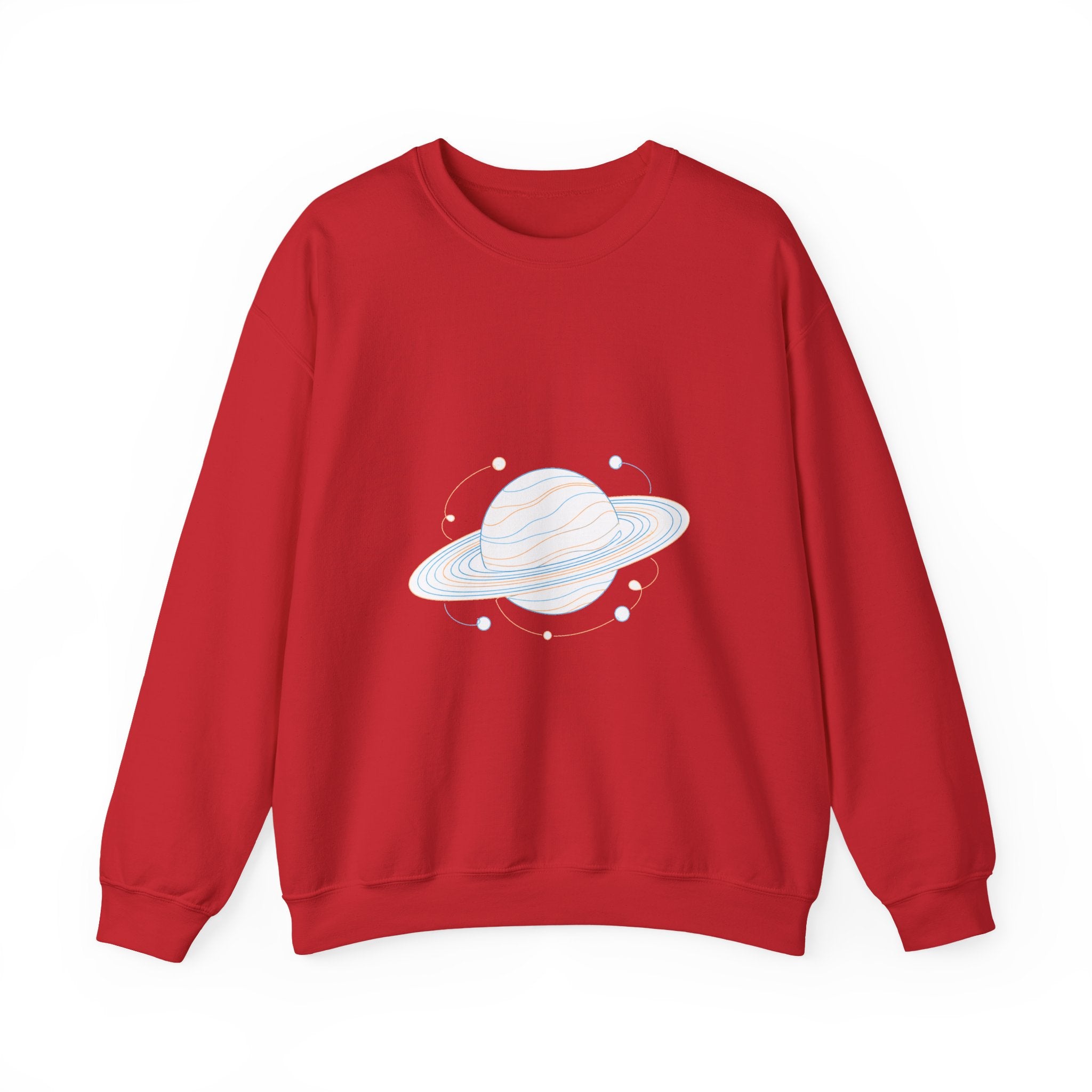 Matching Couple Sweatshirt - Saturn & Jupiter Matching Couple Premium Fleece Sweatshirt Minimalist Art His Hers Christmas Gift - Design A