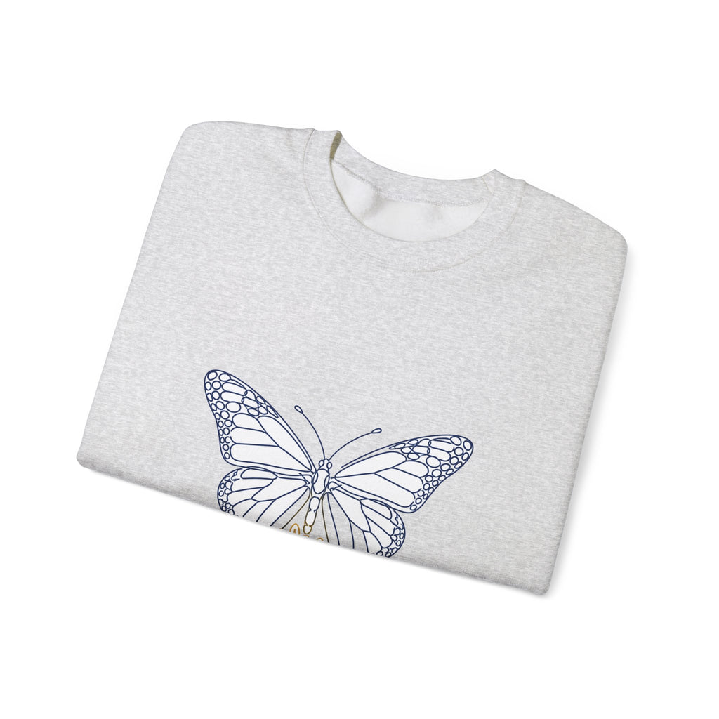 Matching Couple Sweatshirt - Butterfly & Moth Matching Couple Premium Fleece Sweatshirt Minimalist Art His Hers Christmas Gift - Design A