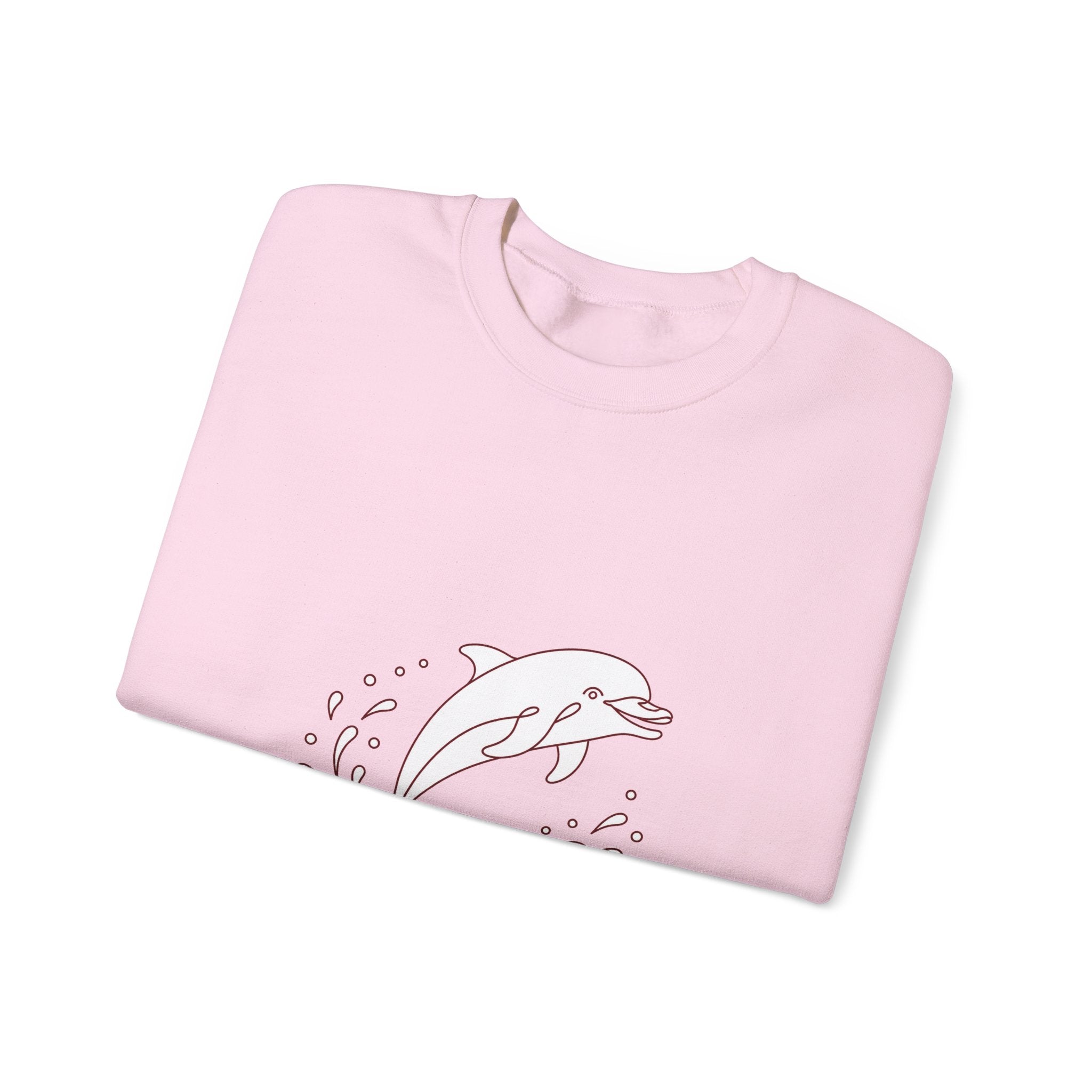 Matching Couple Sweatshirt - Shark & Dolphin Matching Couple Comfort Colors Crew Minimalist Art His Hers Christmas Gift - Design B