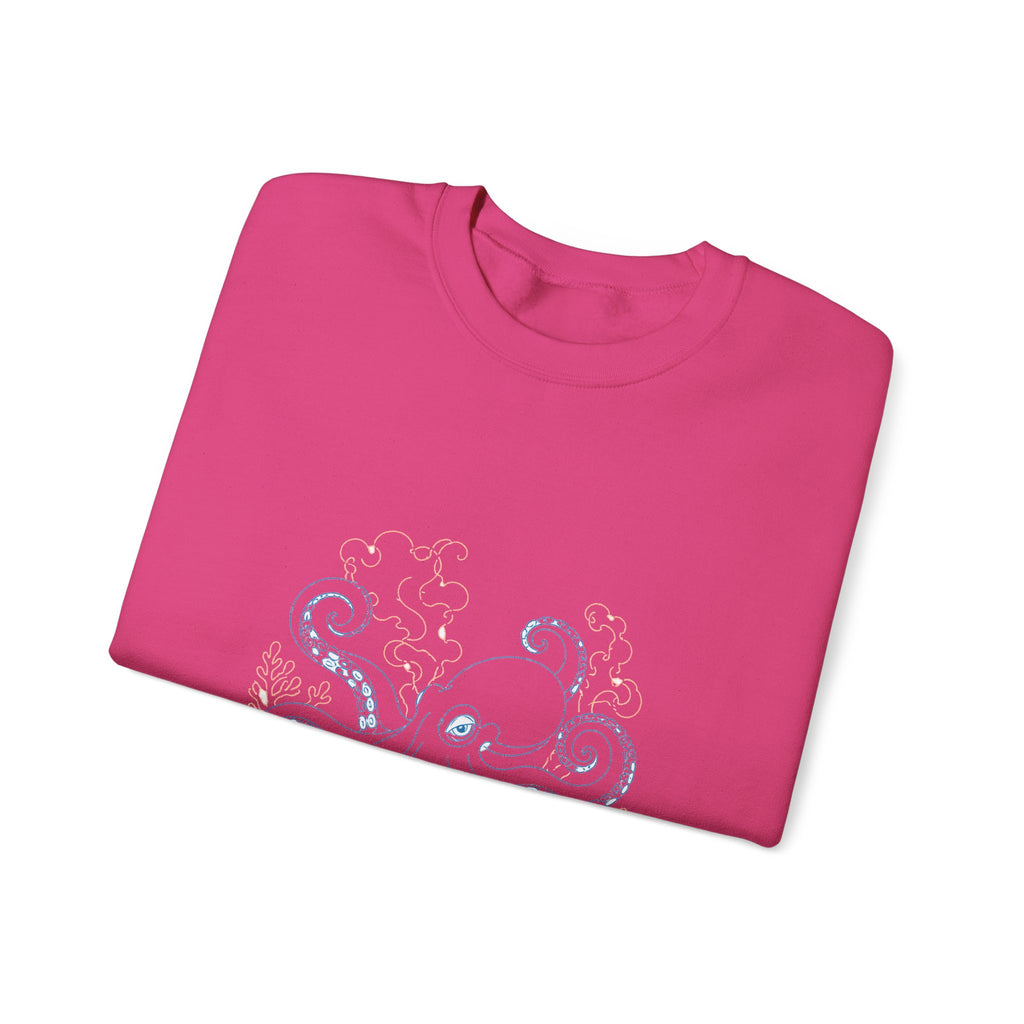 Matching Couple Sweatshirt - Octopus & Jellyfish Matching Couple Premium Fleece Sweatshirt Minimalist Art His Hers Christmas Gift - Design A