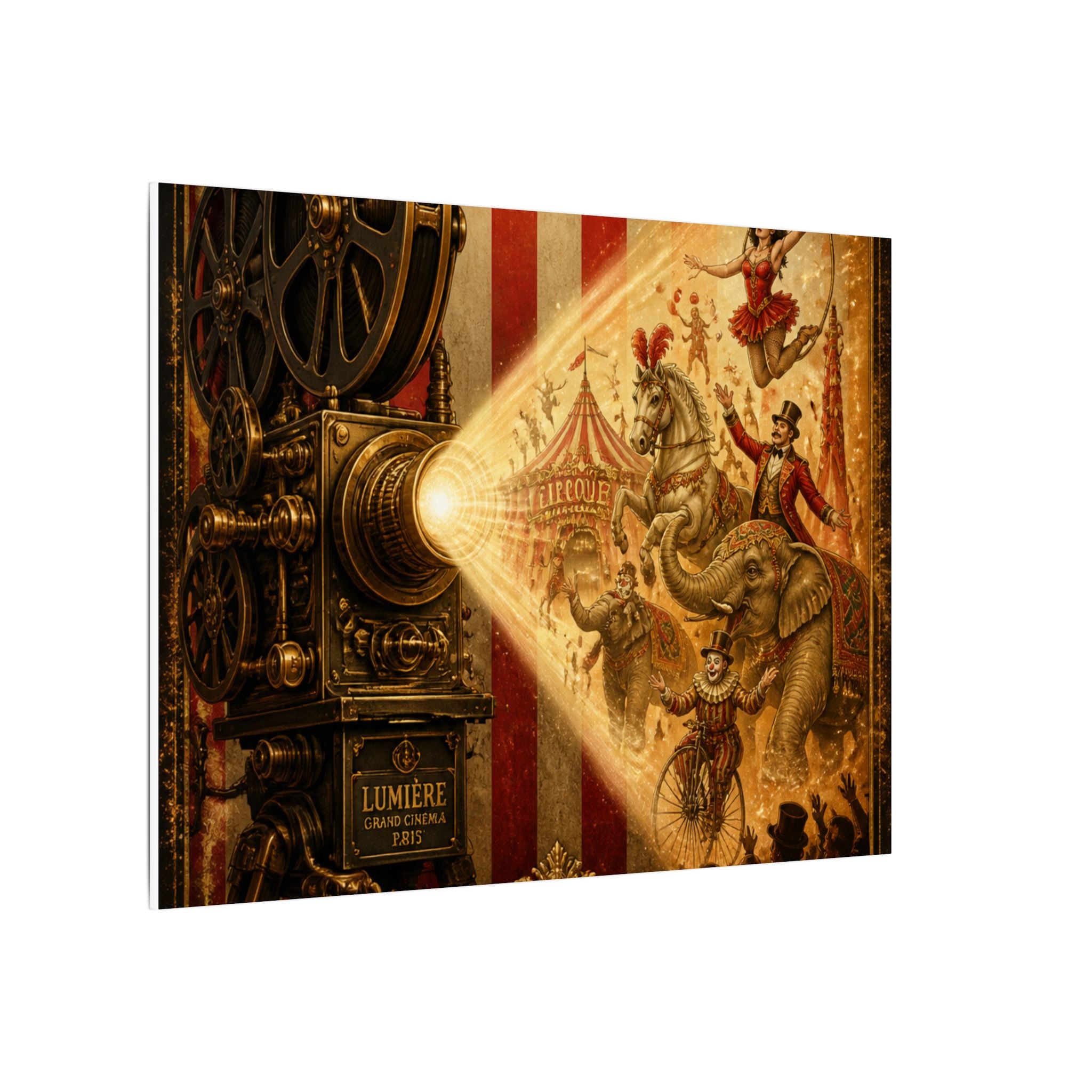 Film Camera Projector Show Wall Art Canvas 24×36 Baroque Studio Decor Maximalist Print