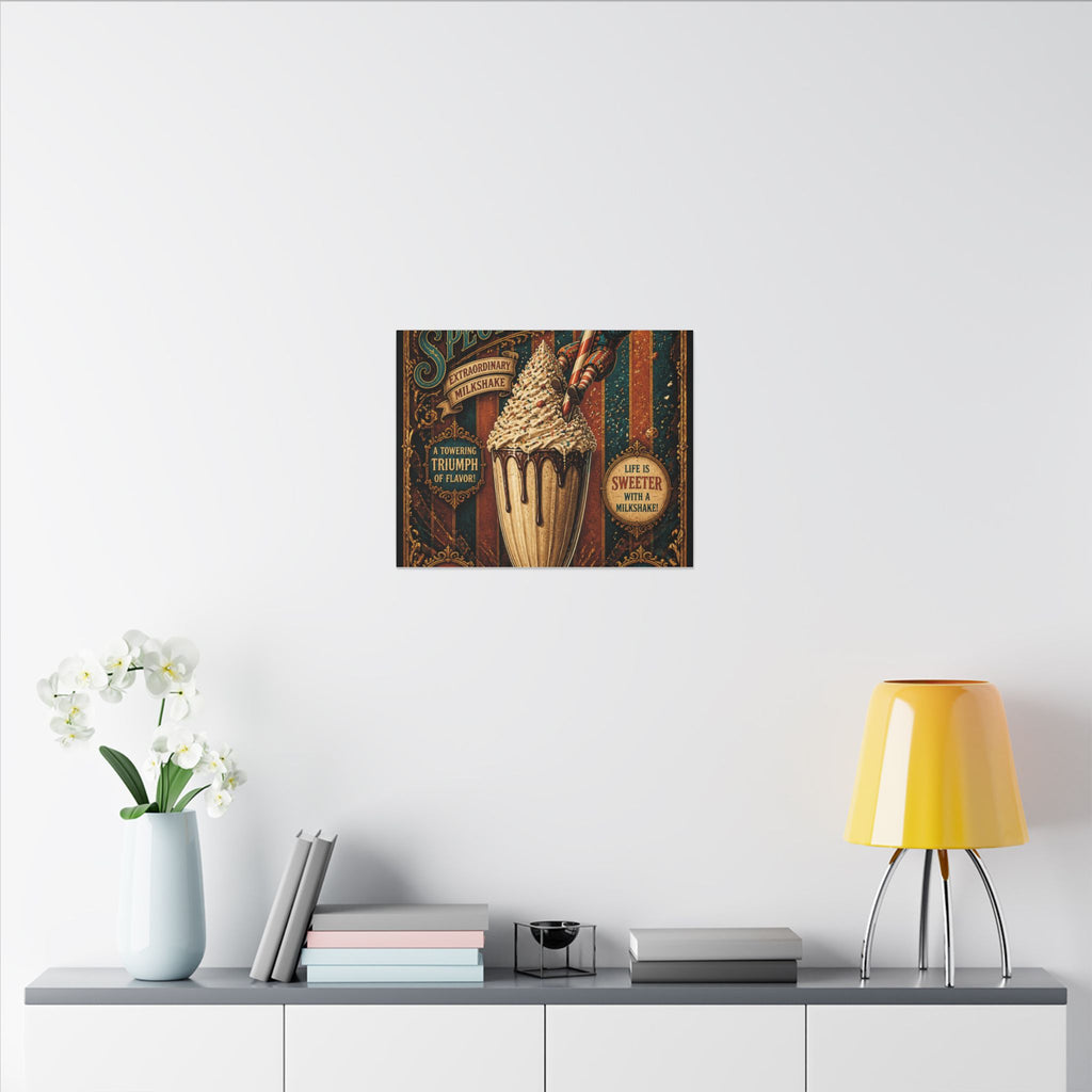 Milkshake Slide Clown Wall Art Canvas 24×36 Baroque Studio Decor Maximalist Print