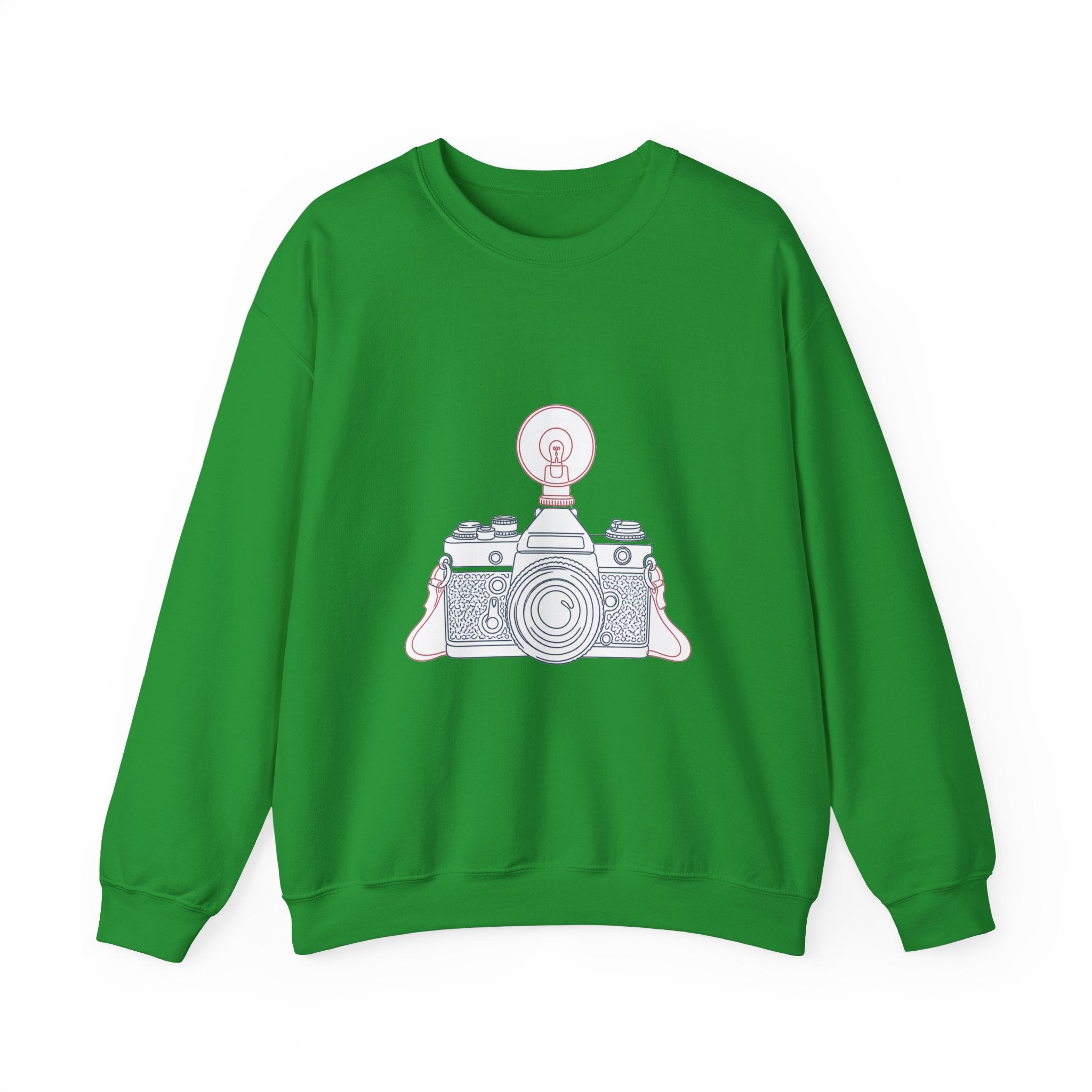 Matching Couple Sweatshirt - Camera & Film Matching Couple Comfort Colors Crew Minimalist Art His Hers Christmas Gift - Design A