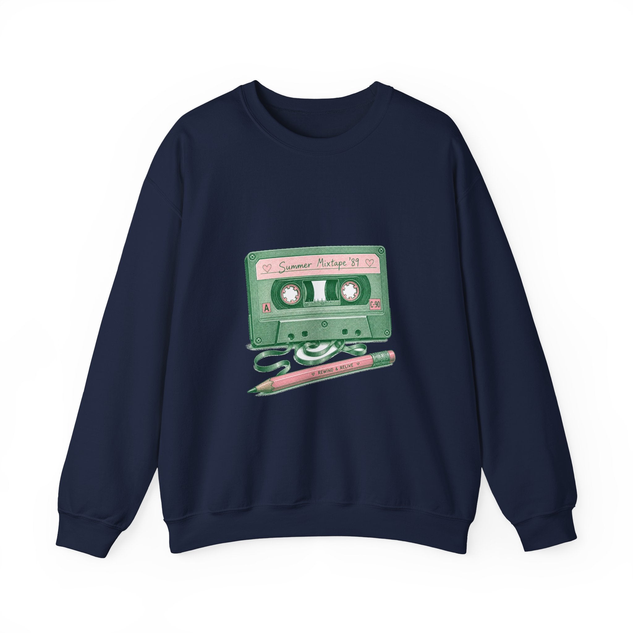 Matching Couple Sweatshirt - Vinyl & Cassette Matching Couple Comfort Colors Crew Vintage Art His Hers Honeymoon Gift - Design B