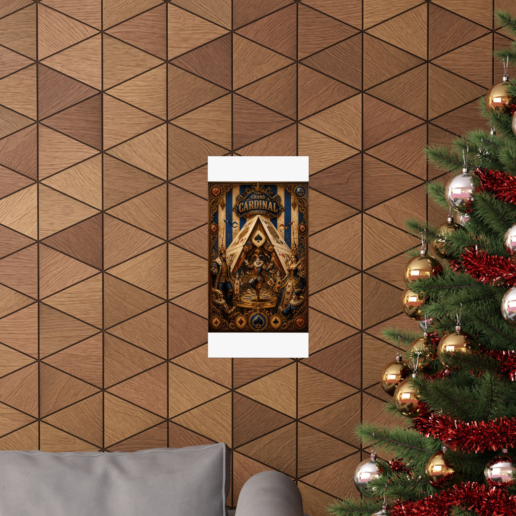 Playing Cards Tent Wall Art Poster 24×36 Baroque Studio Decor Maximalist Print