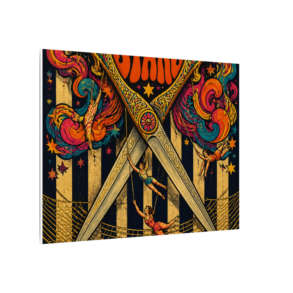 Giant Scissors Trapeze Wall Art Canvas 16×20 Psychedelic Cafe Decor Maximalist Print