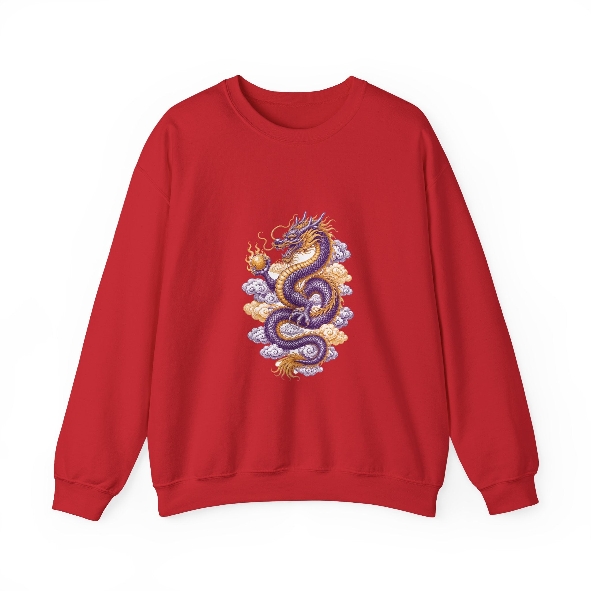 Matching Couple Sweatshirt - Dragon & Phoenix Matching Couple Comfort Colors Crew Vintage Art His Hers Honeymoon Gift - Design A