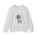 Matching Couple Sweatshirt - Sunflower & Moonflower Matching Couple Comfort Colors Crew Hand-Drawn Art His Hers Anniversary Gift - Design A