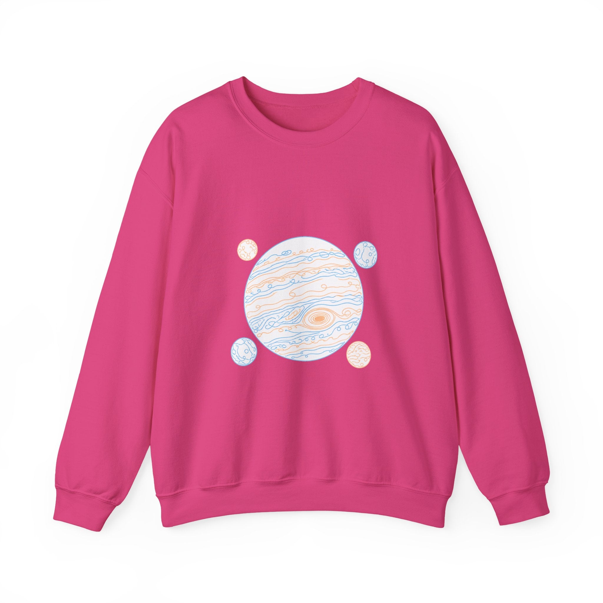 Matching Couple Sweatshirt - Saturn & Jupiter Matching Couple Premium Fleece Sweatshirt Minimalist Art His Hers Christmas Gift - Design B