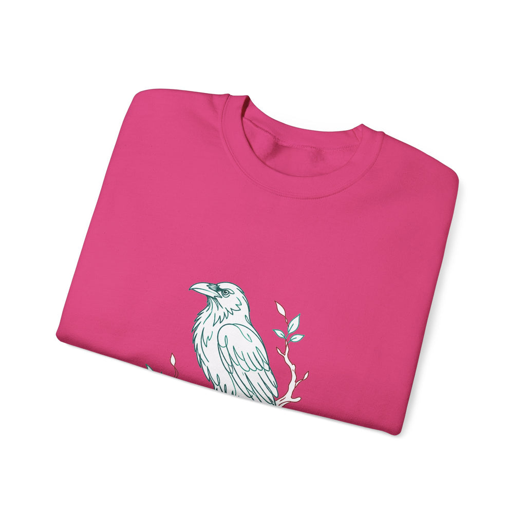 Matching Couple Sweatshirt - Raven & Swan Matching Couple Premium Fleece Sweatshirt Minimalist Art His Hers Christmas Gift - Design A