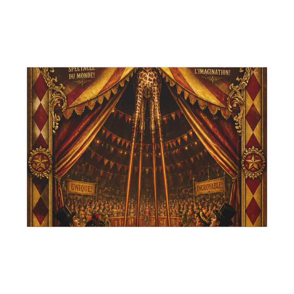 Giraffe on Stilts Wall Art Canvas 16×20 Baroque Home Office Decor Maximalist Print